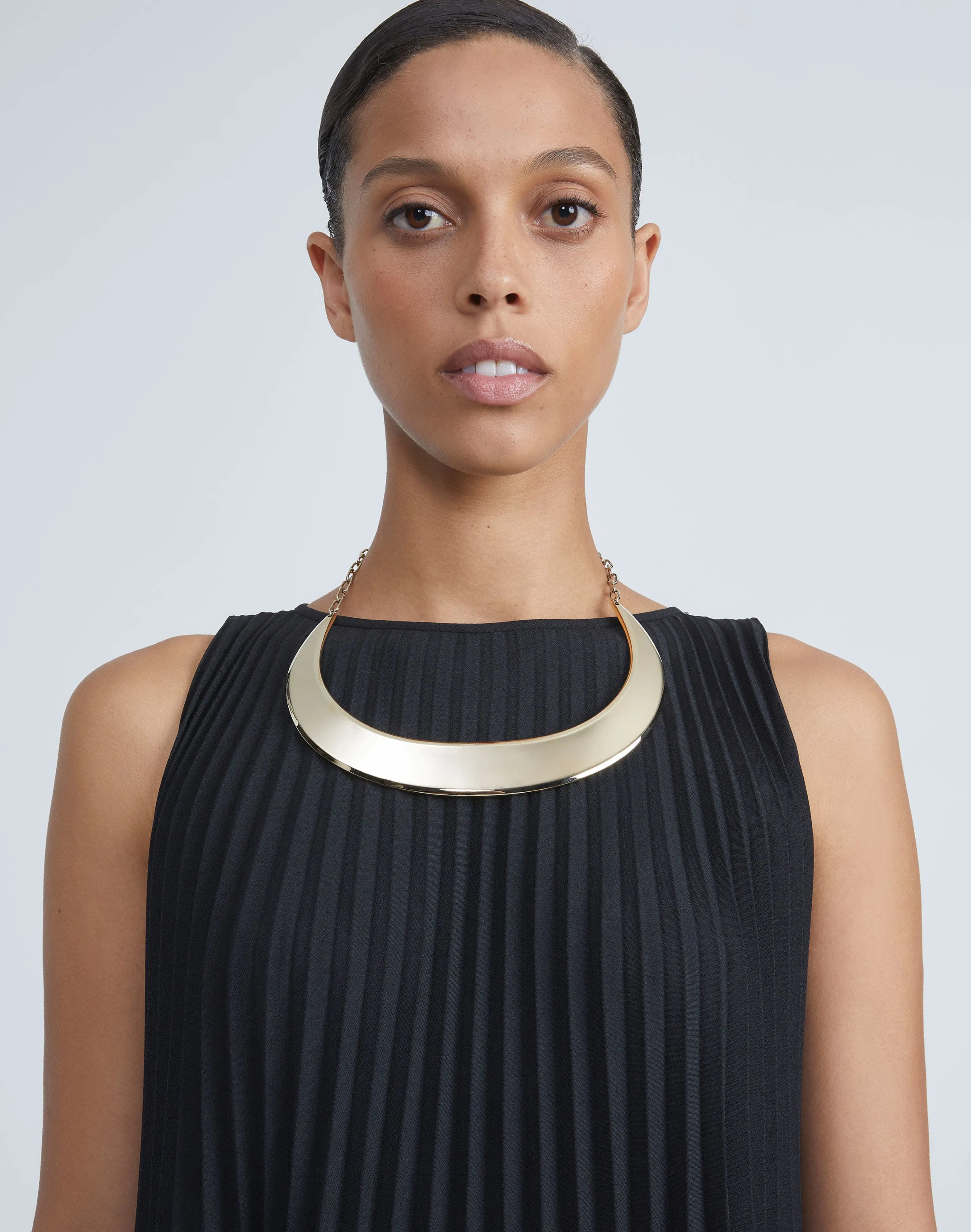 Lune Brass Collar Necklace