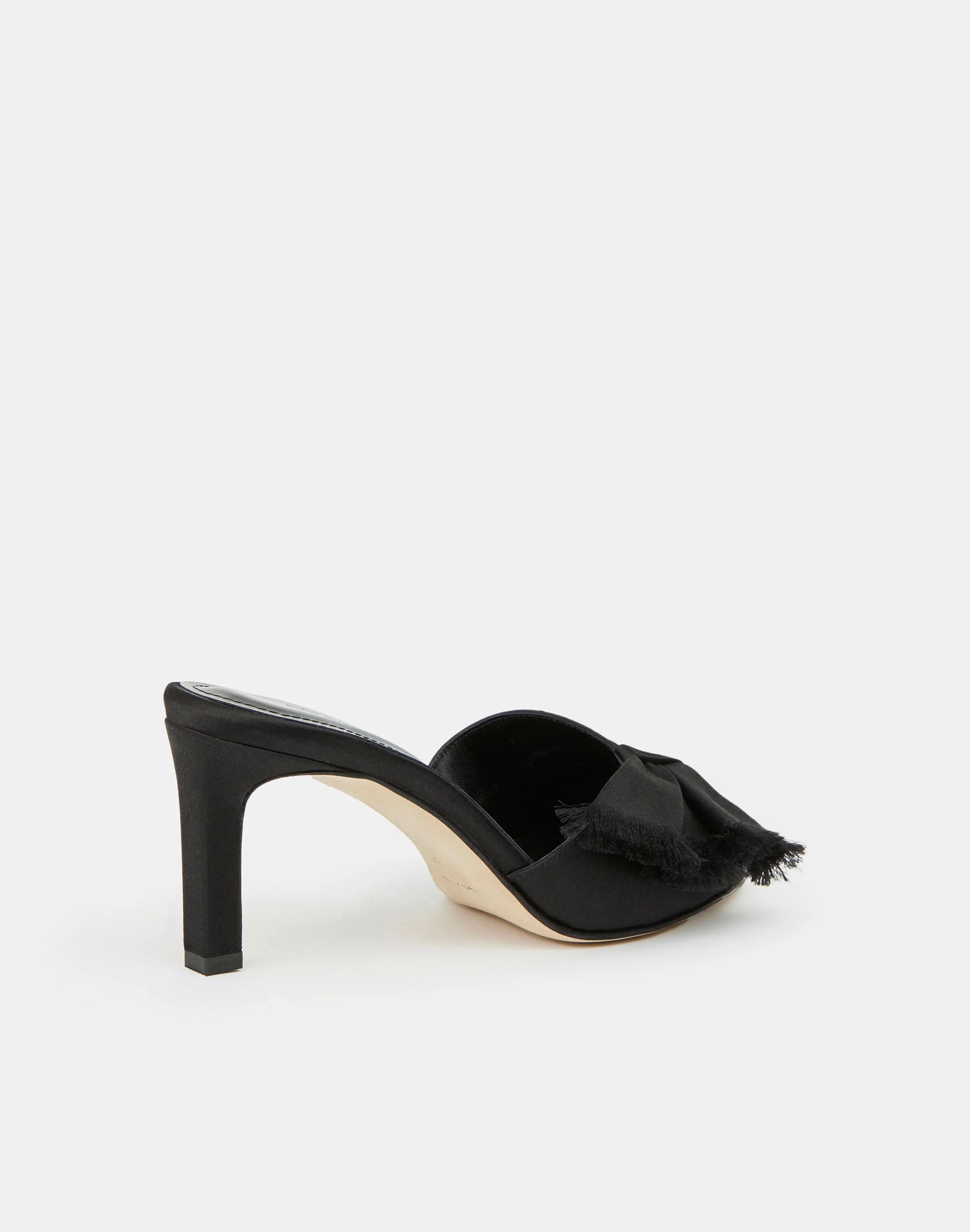 Satin Heeled Mule