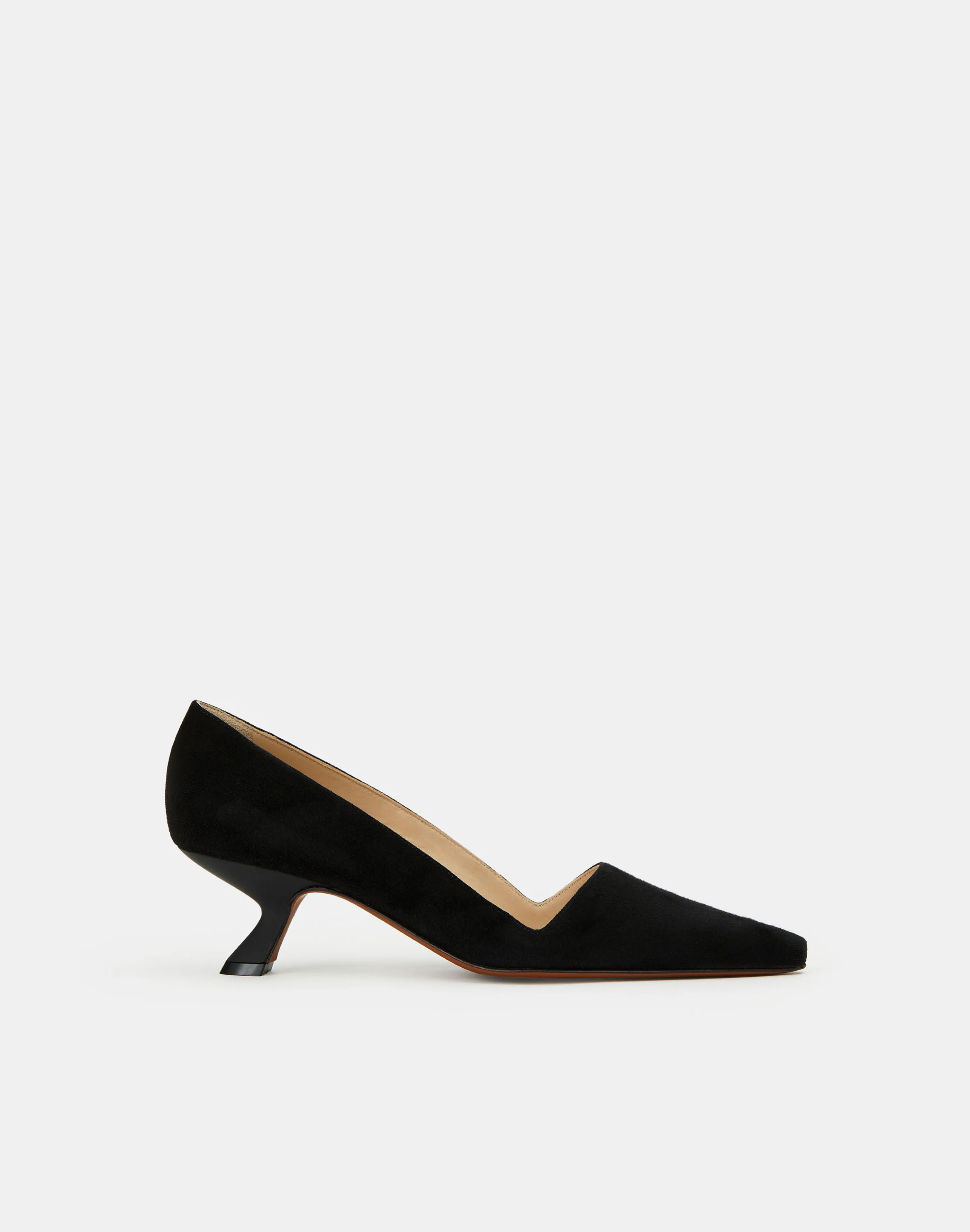 Suede Heeled Pump