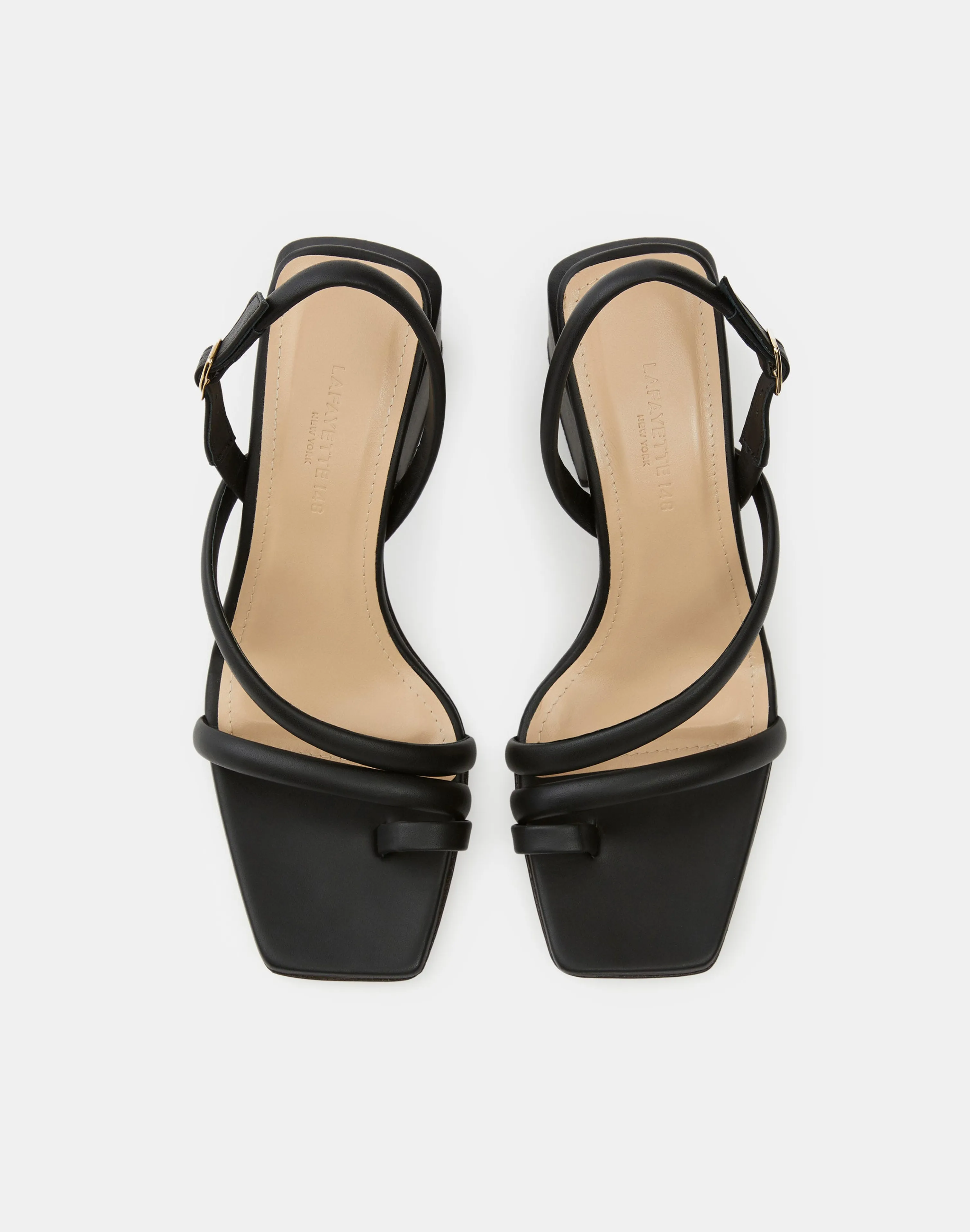 Soft Calfskin Leather Heeled City Sandal