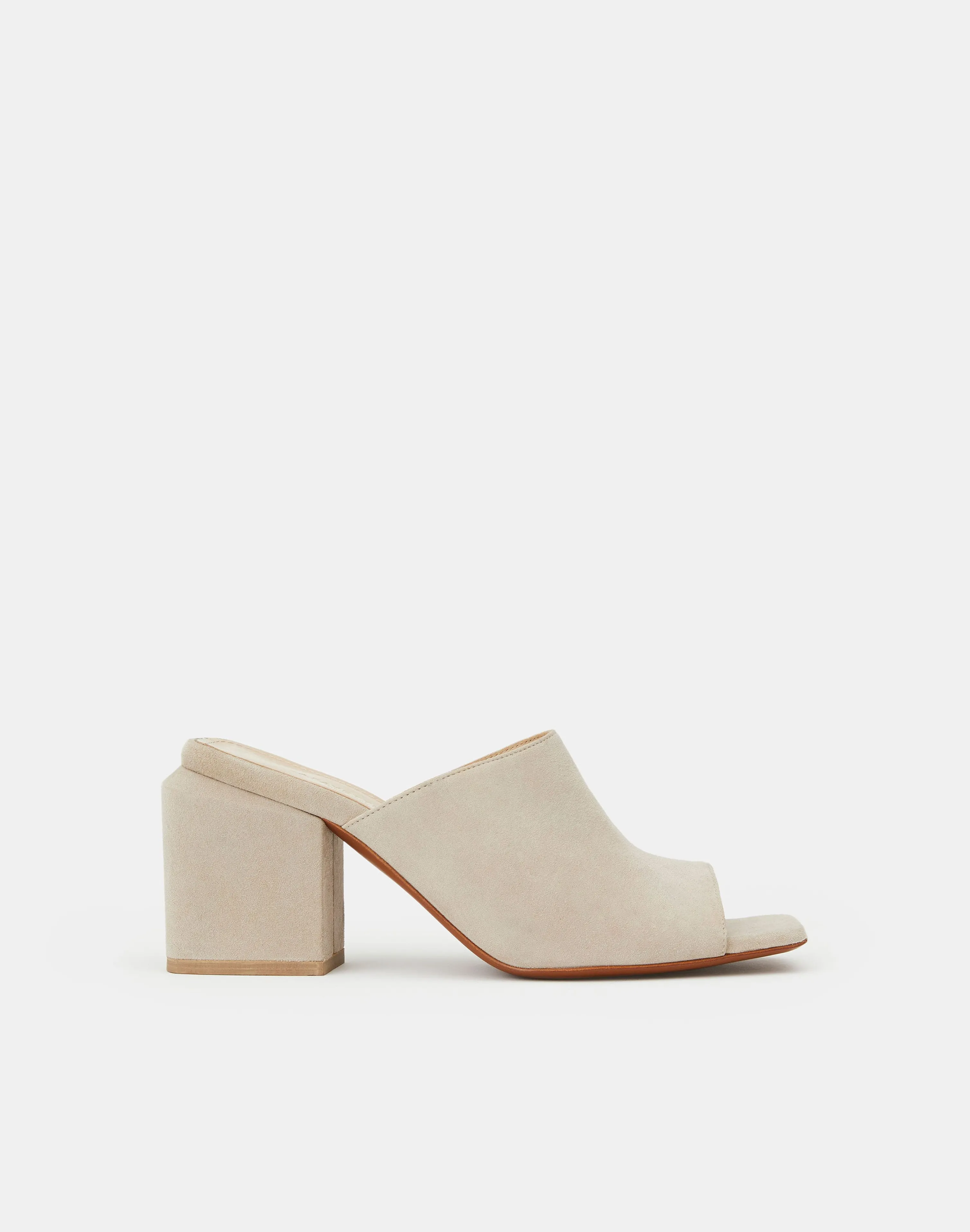 Suede Heeled Mule