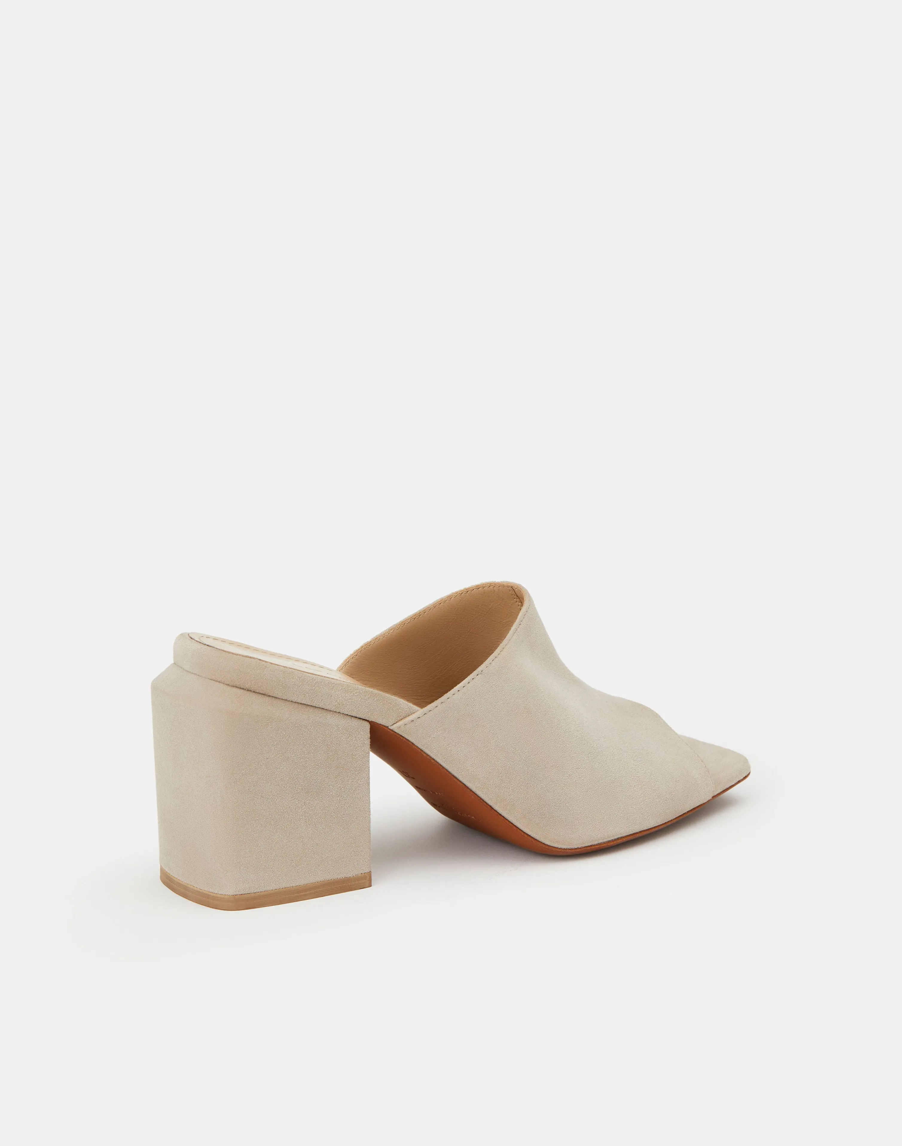 Suede Heeled Mule