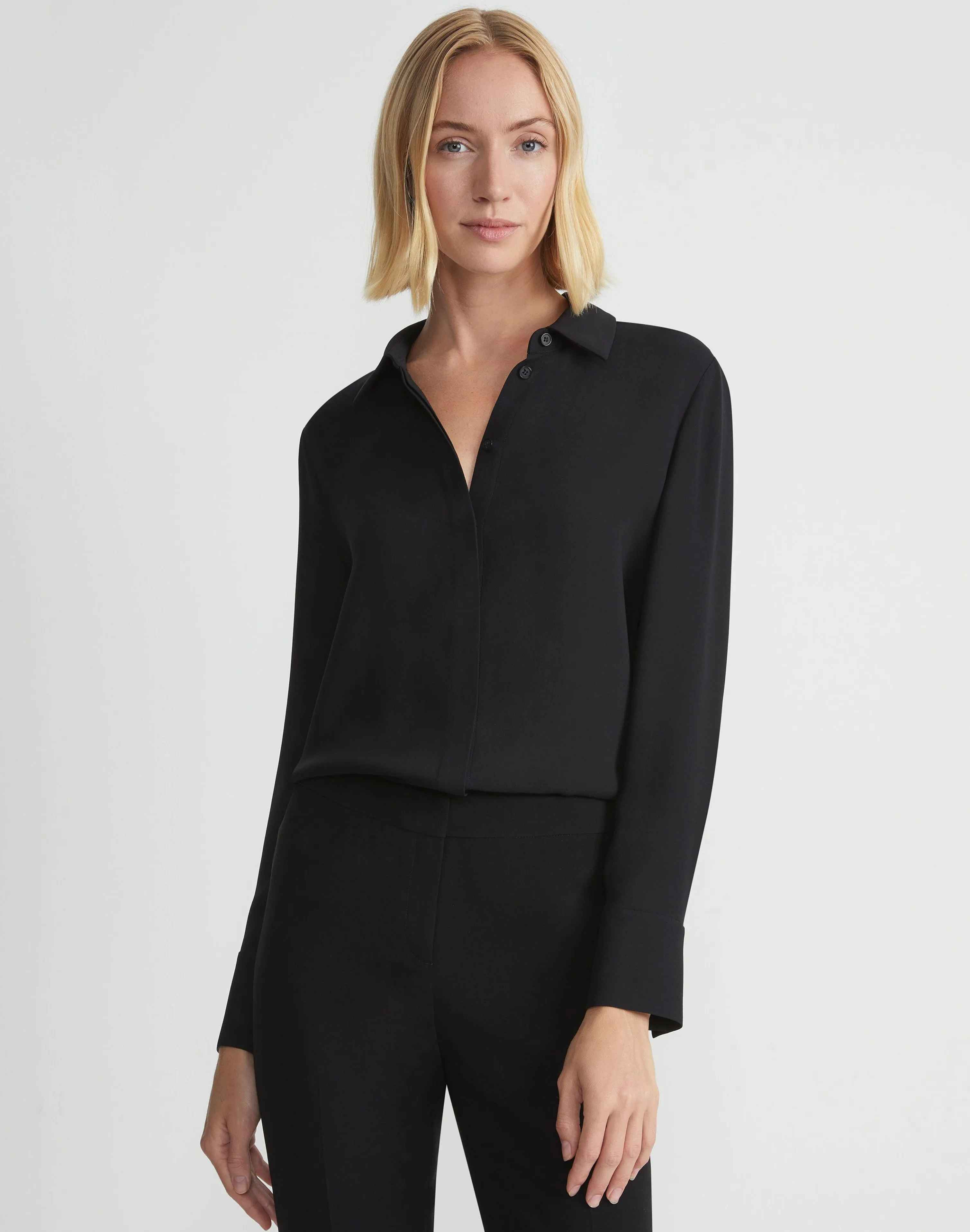 Silk Georgette Button Blouse