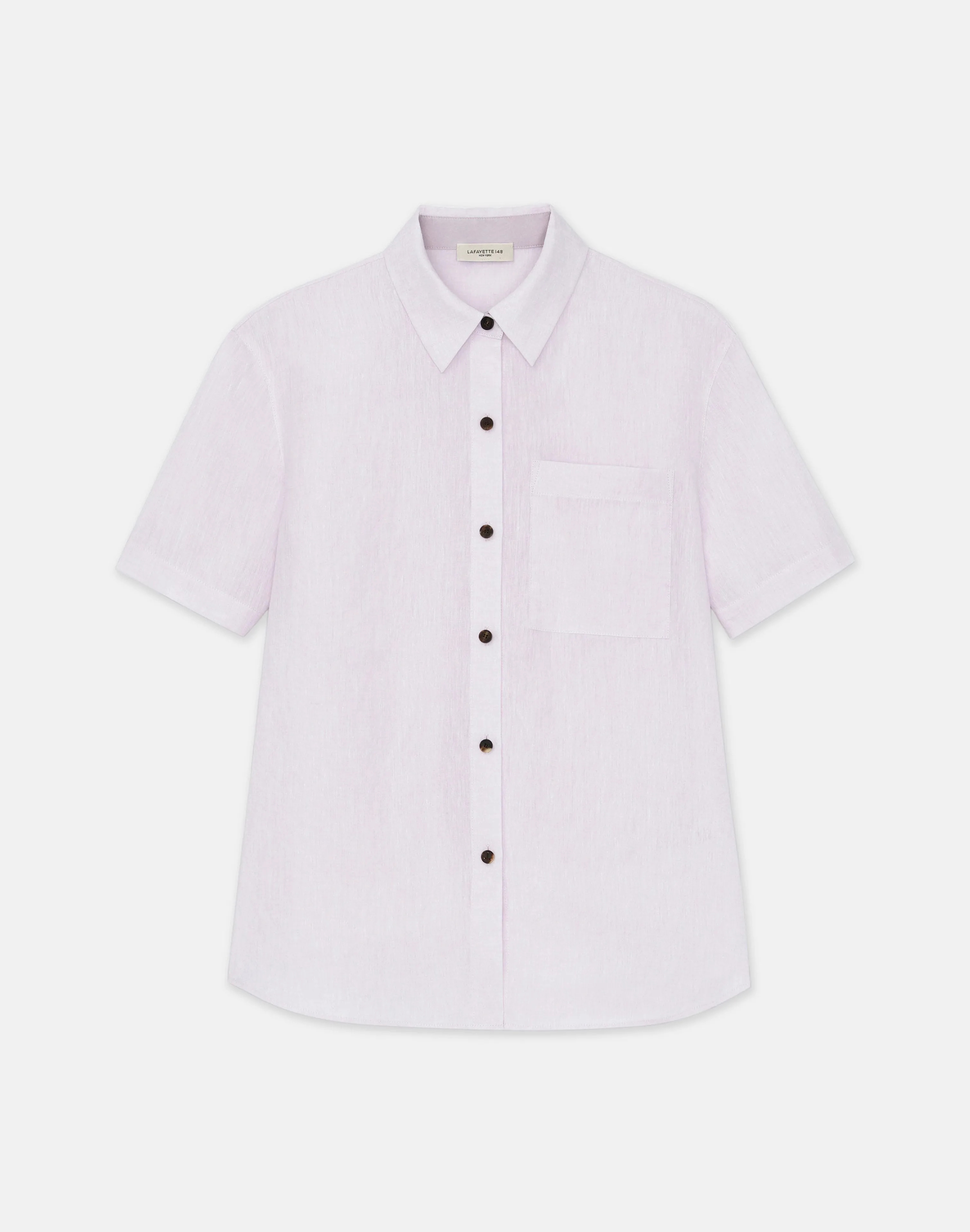 Organic Linen Short Sleeve Pocket Shirt