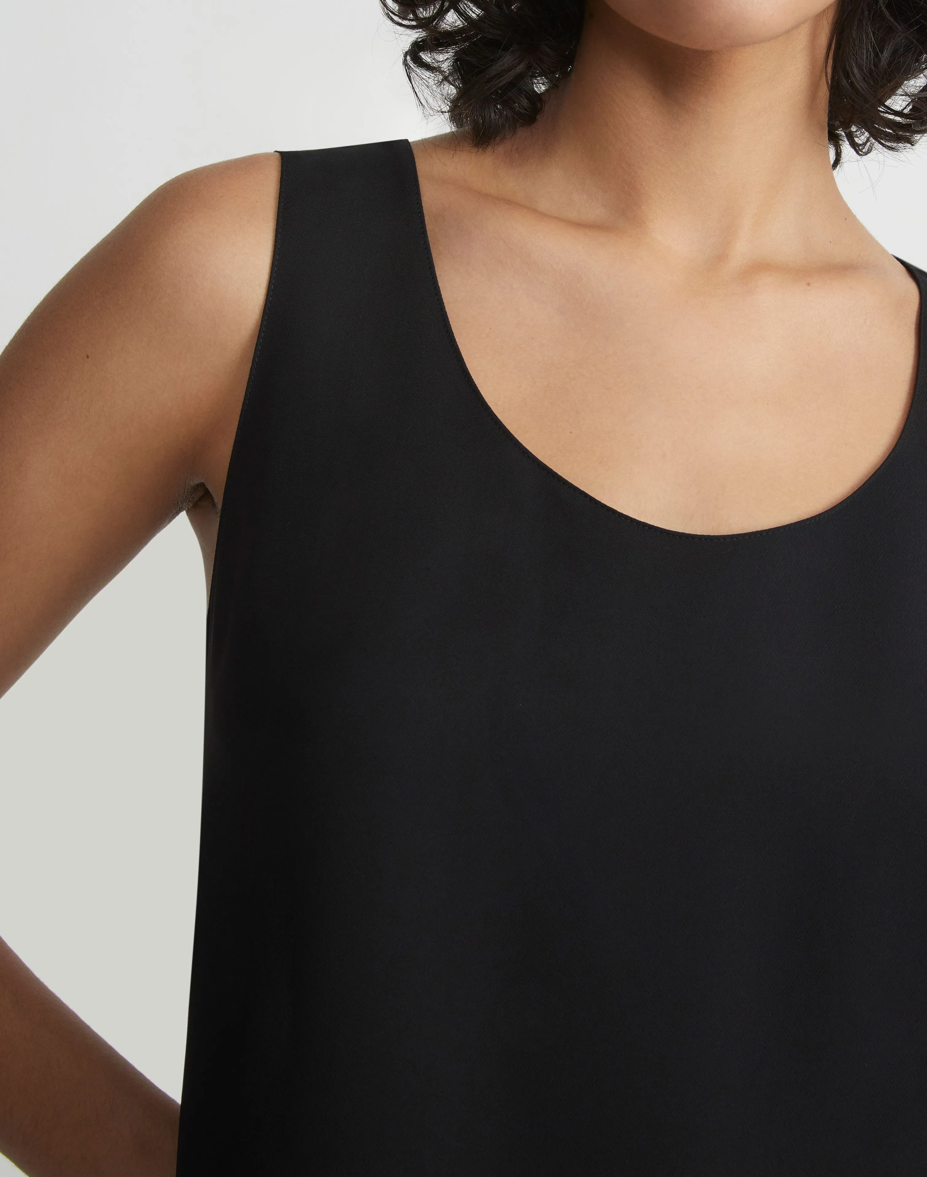 Silk Double Georgette Sleeveless Blouse