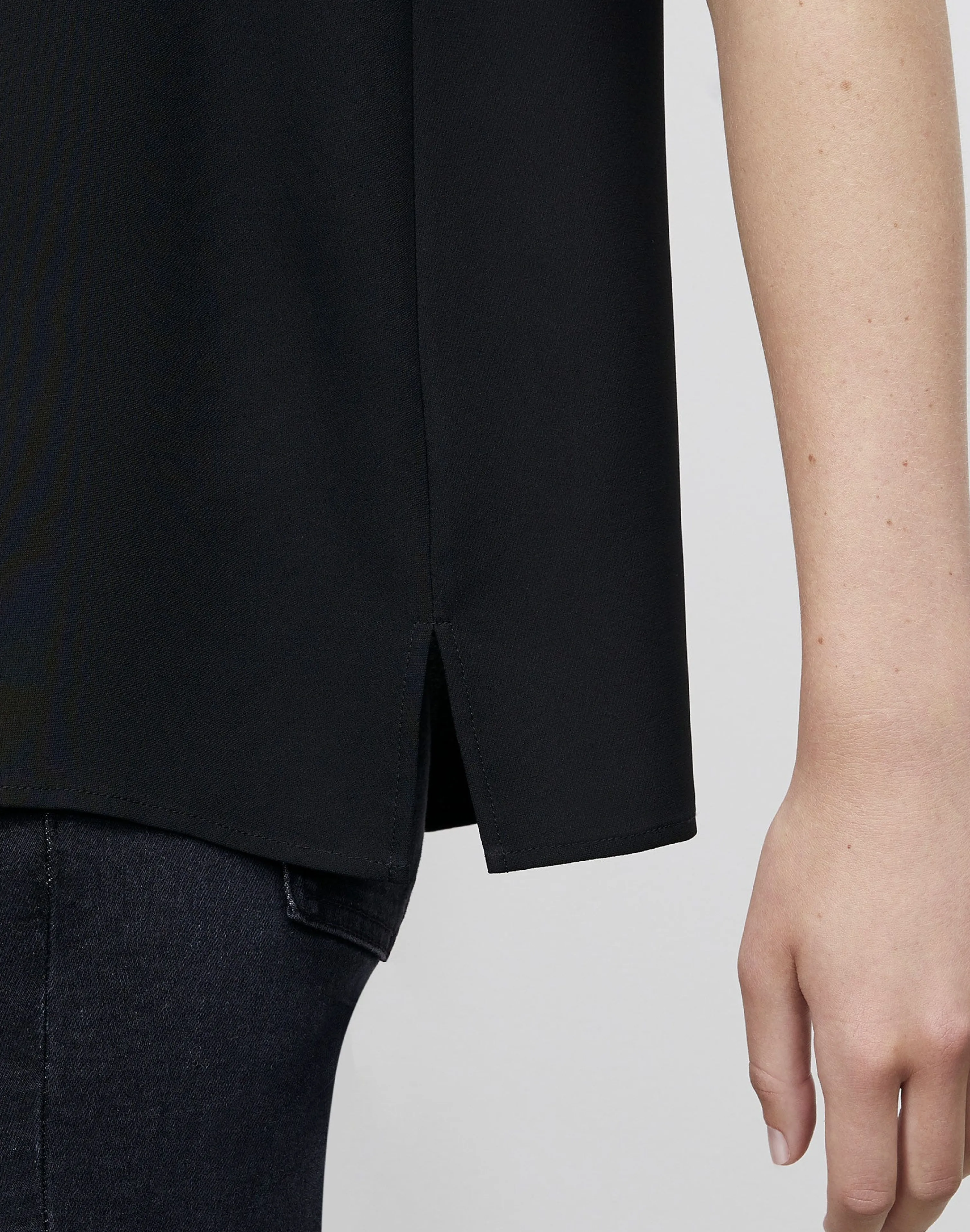 Silk Double Georgette Sleeveless Blouse