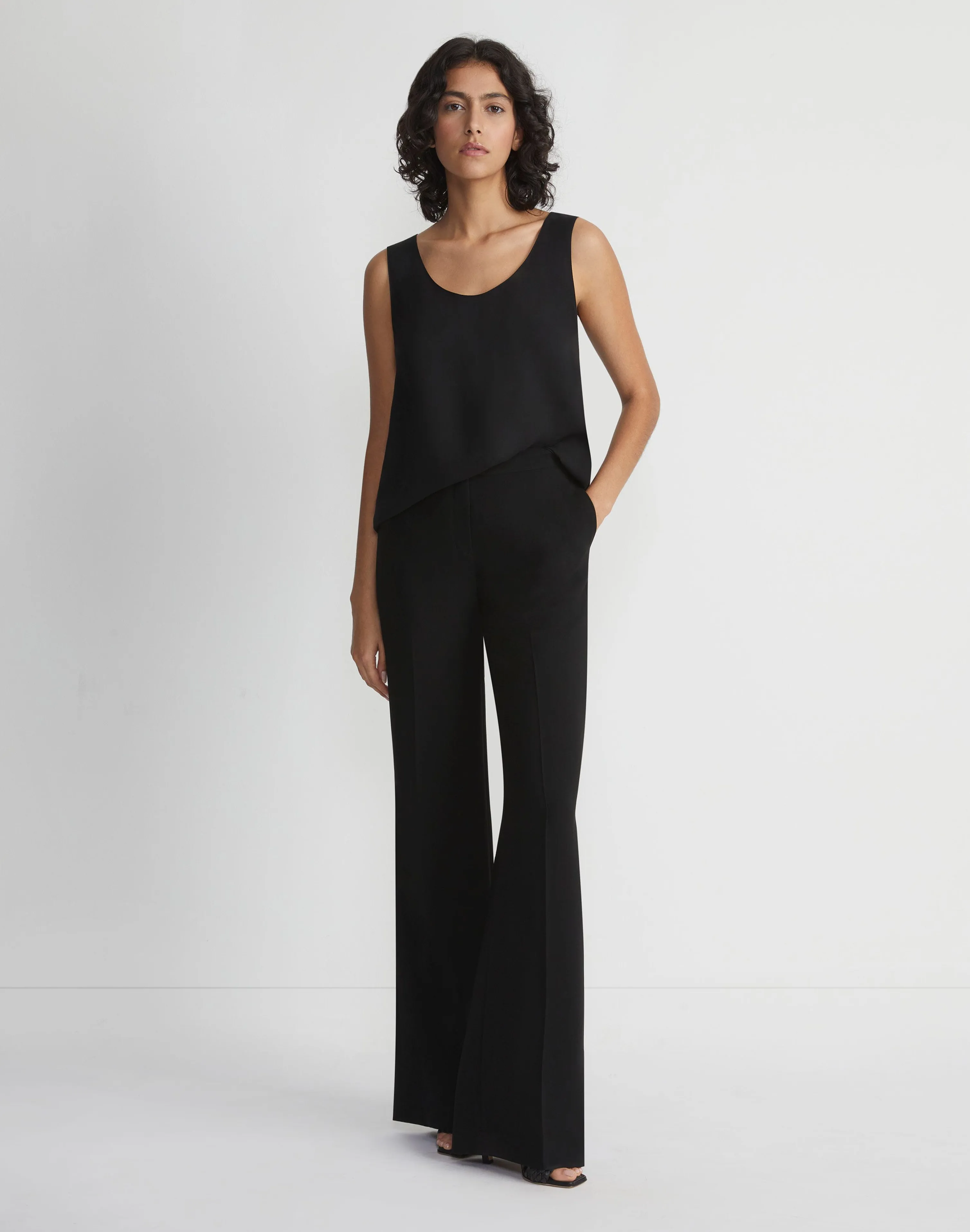 Silk Double Georgette Sleeveless Blouse