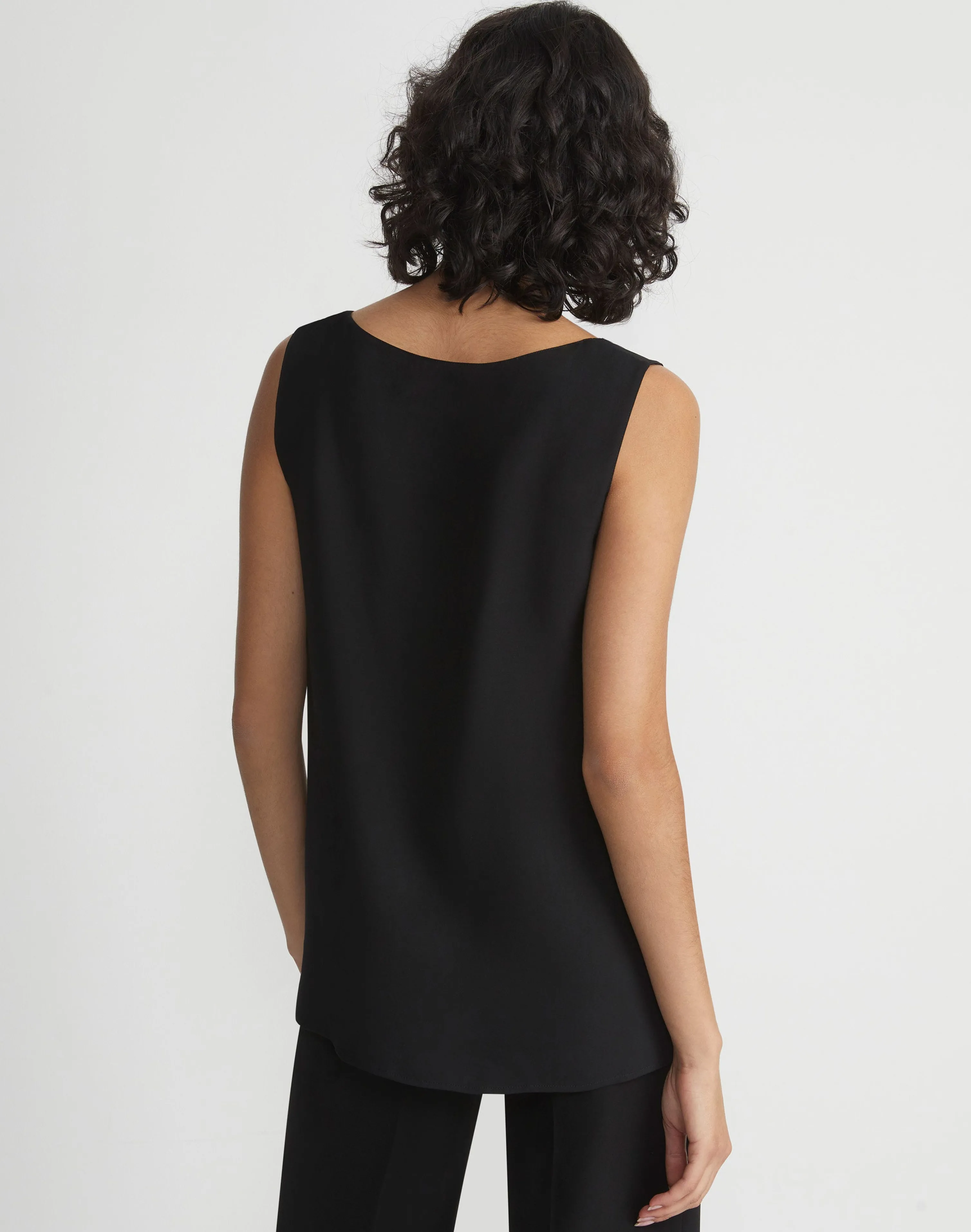 Silk Double Georgette Sleeveless Blouse