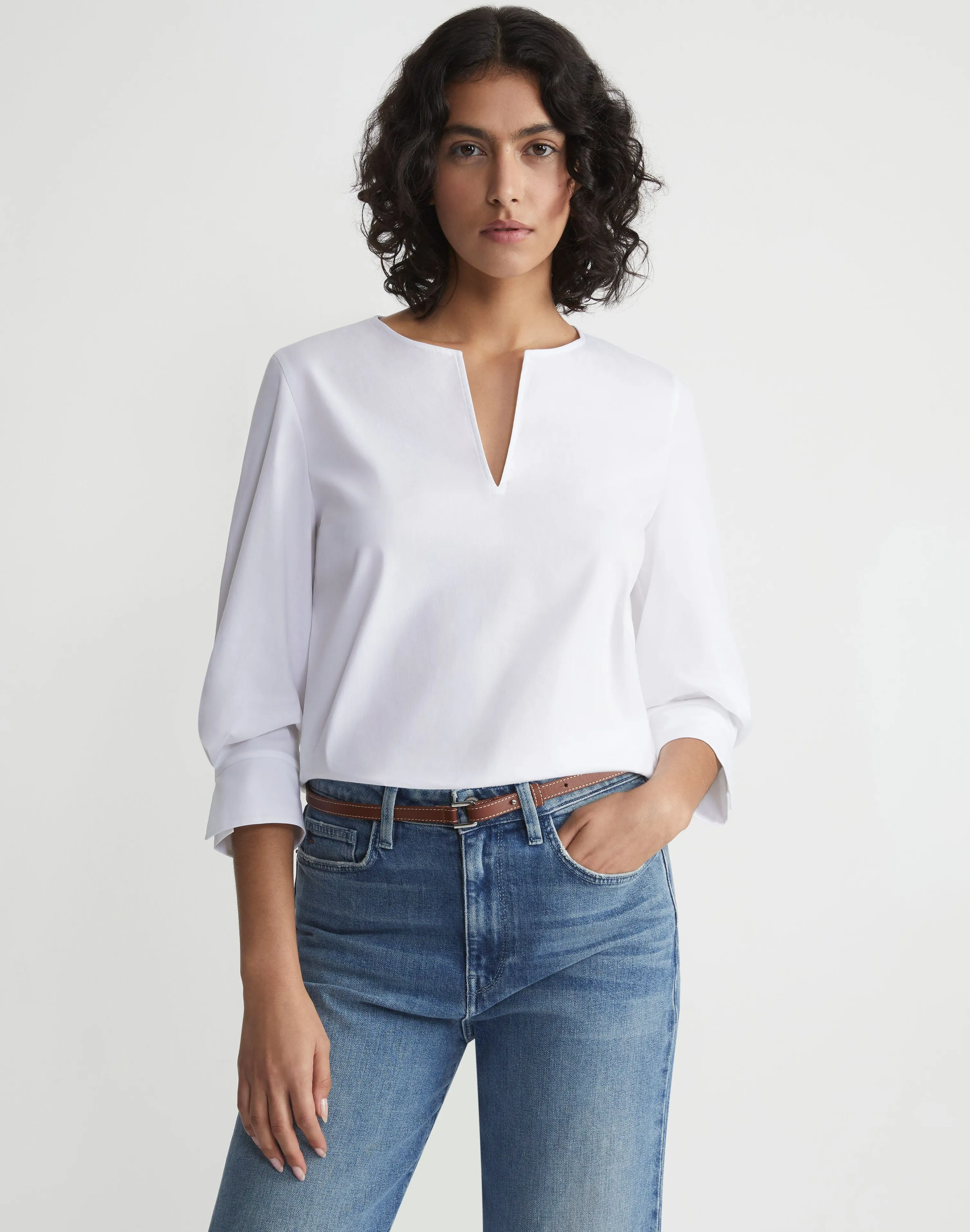 Stretch Cotton Popover Shirt