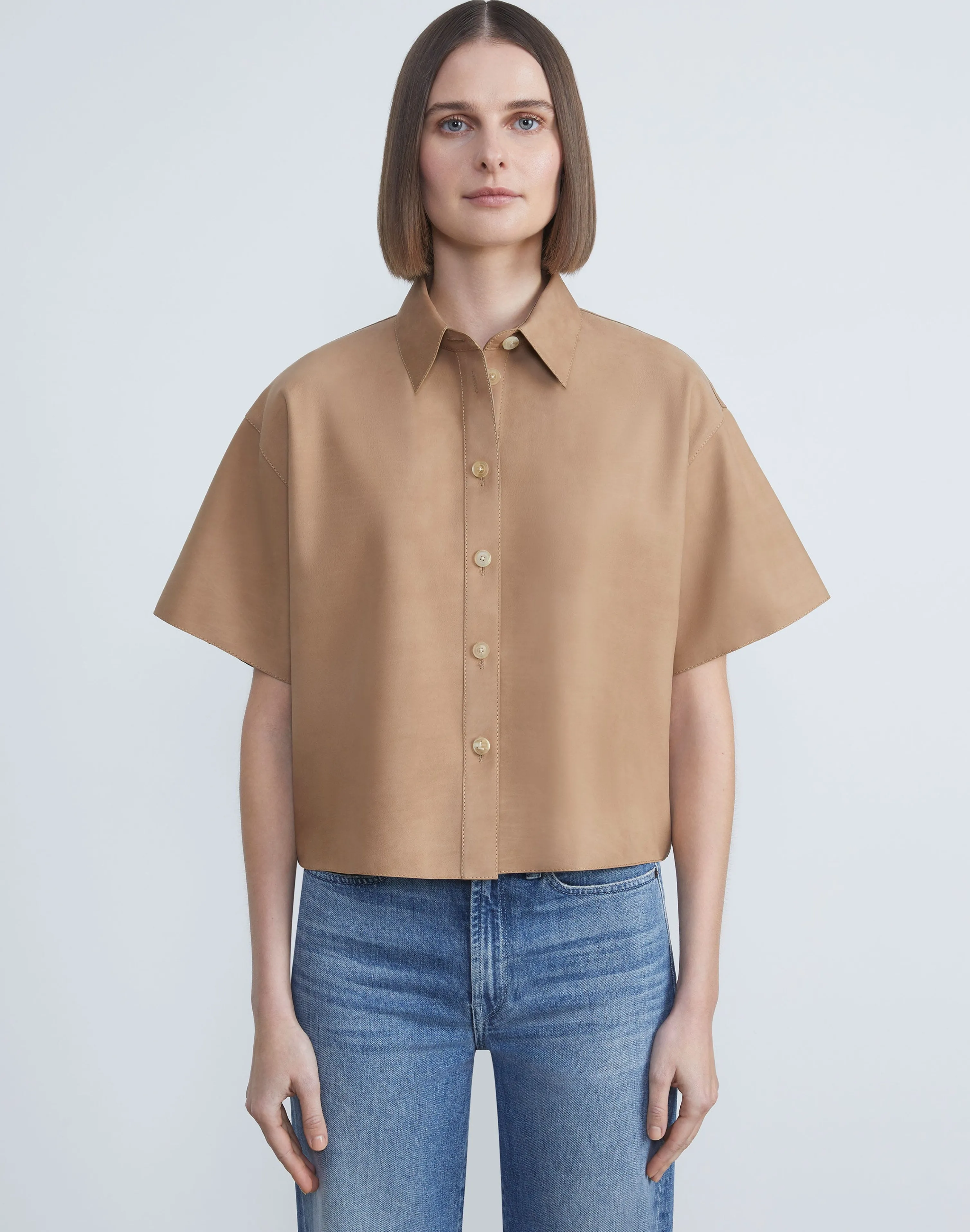 Nubuck Calfskin Suede Shirt