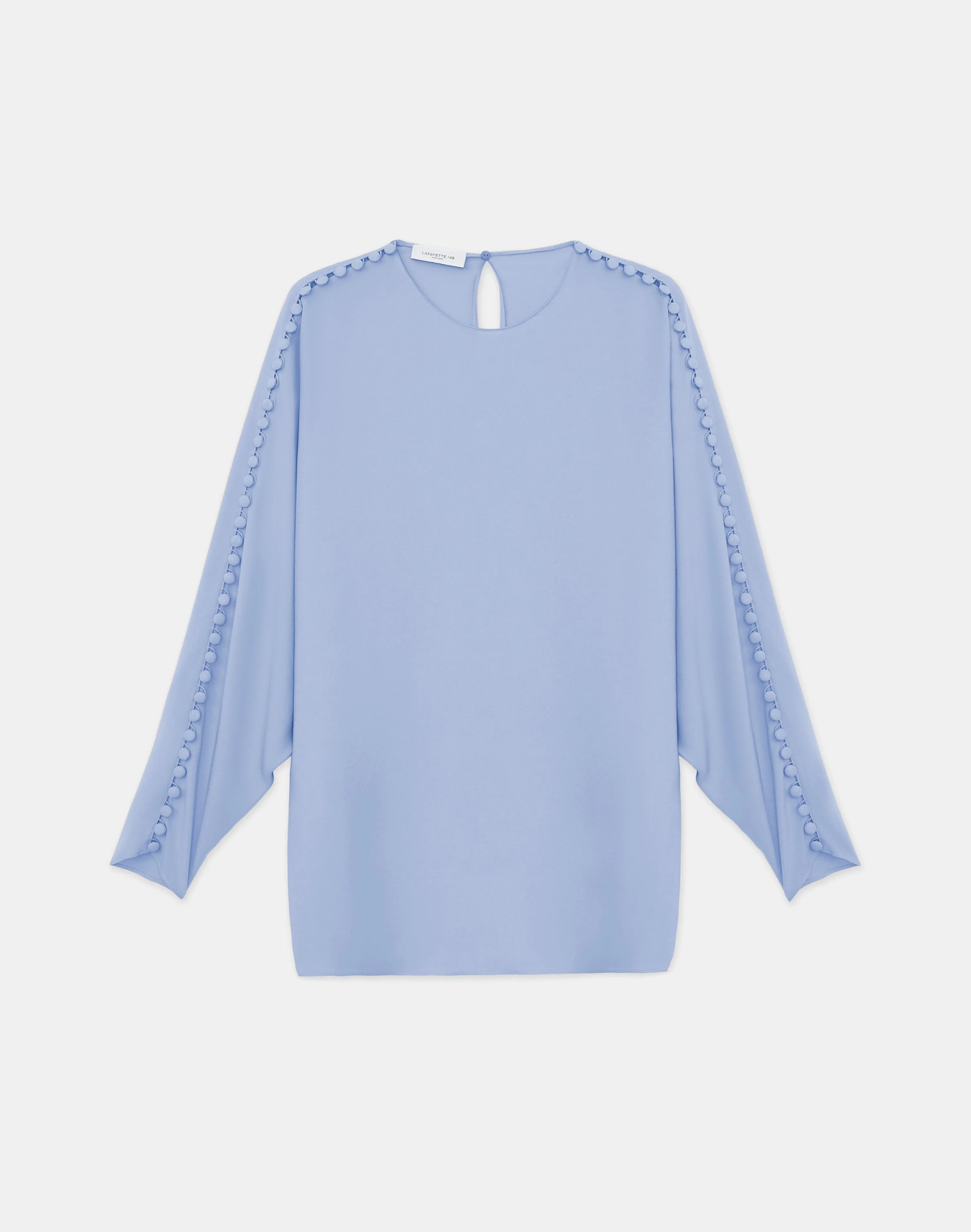 Organic Silk Georgette Button Sleeve Blouse