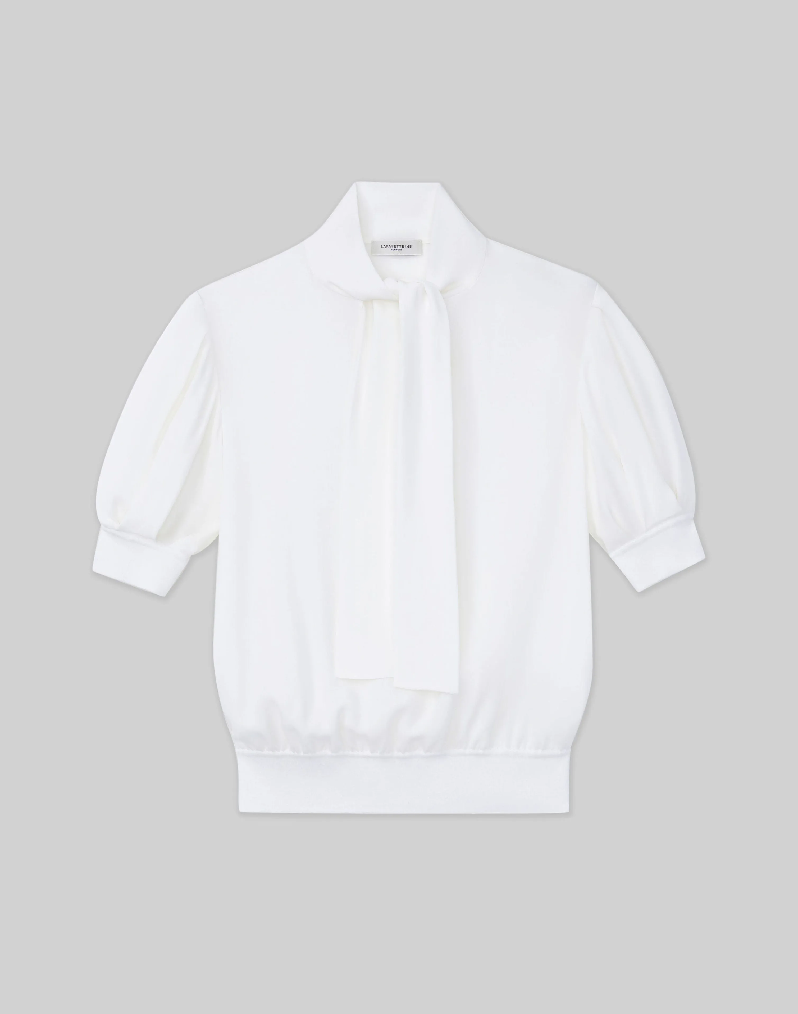 Organic Silk Georgette Bow Blouse