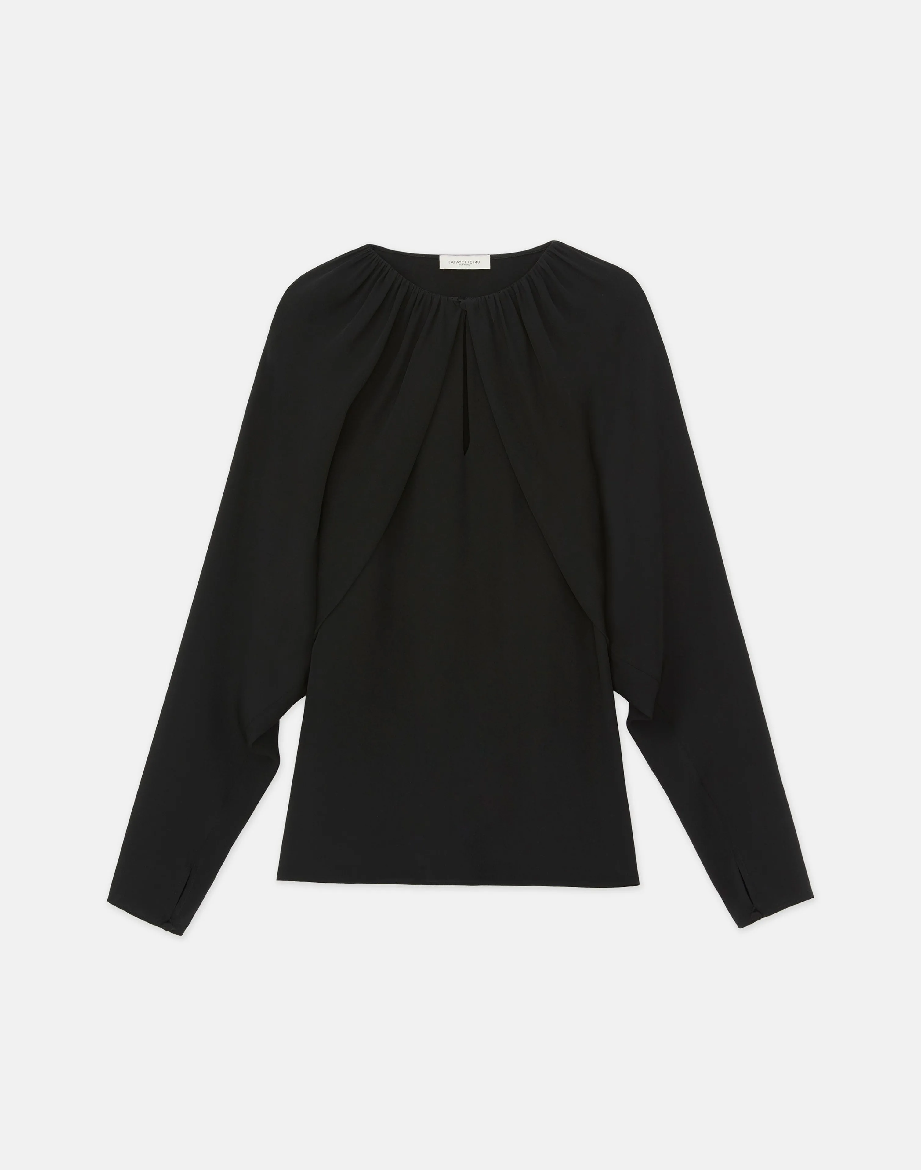 Organic Silk Georgette Cutaway Bolero Blouse