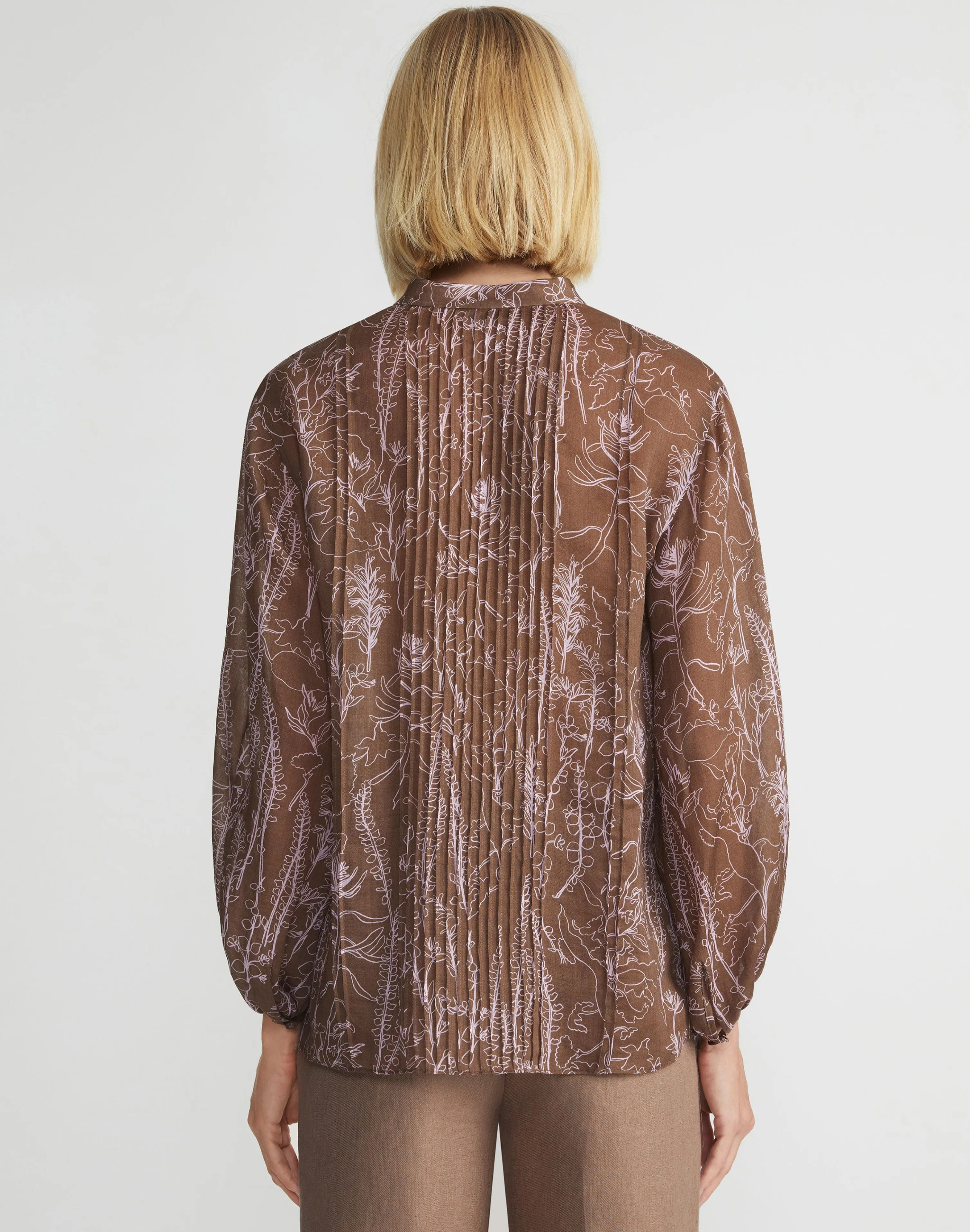 Flora Print Sustainable Gemma Cloth Voile Pintuck Blouse