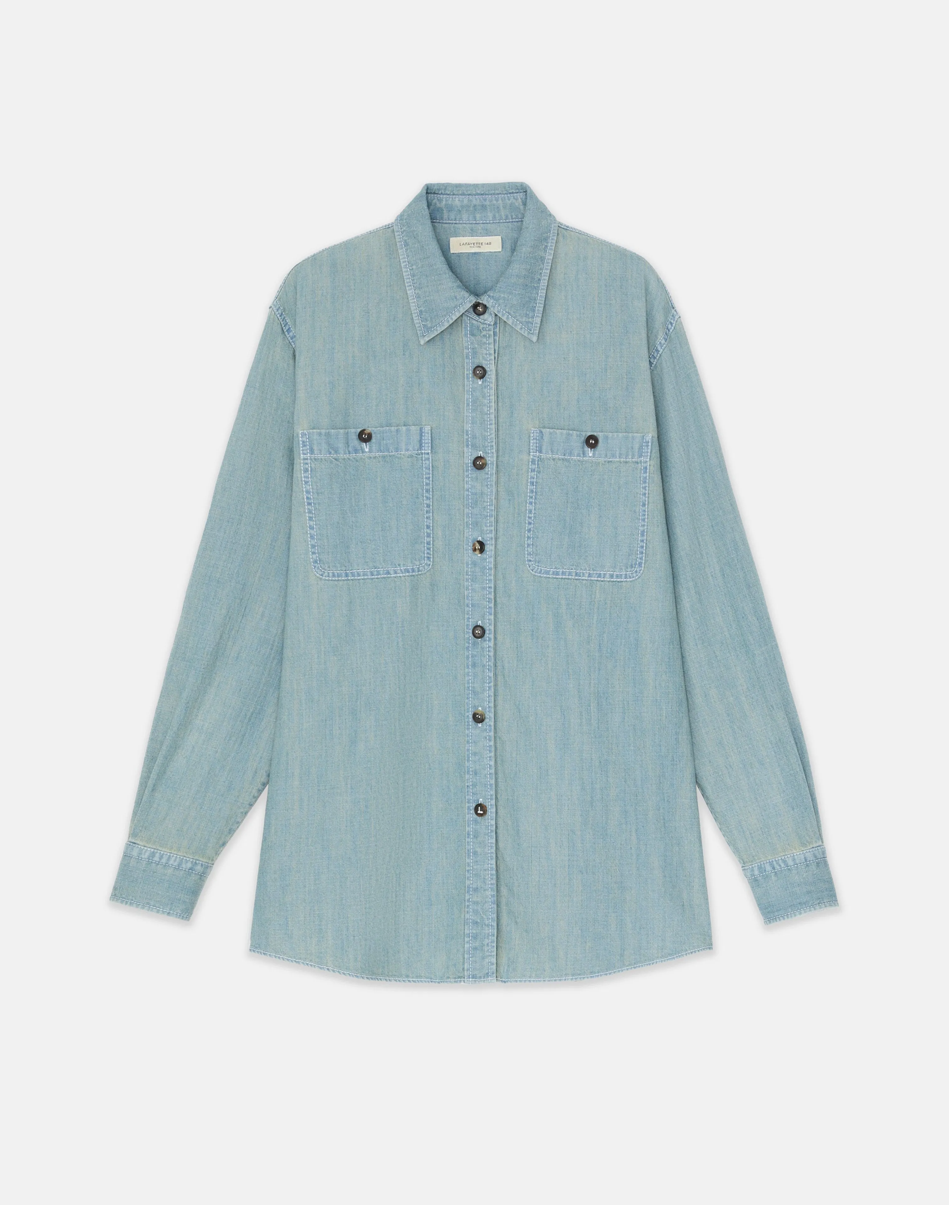 Organic Cotton Chambray Pocket Shirt