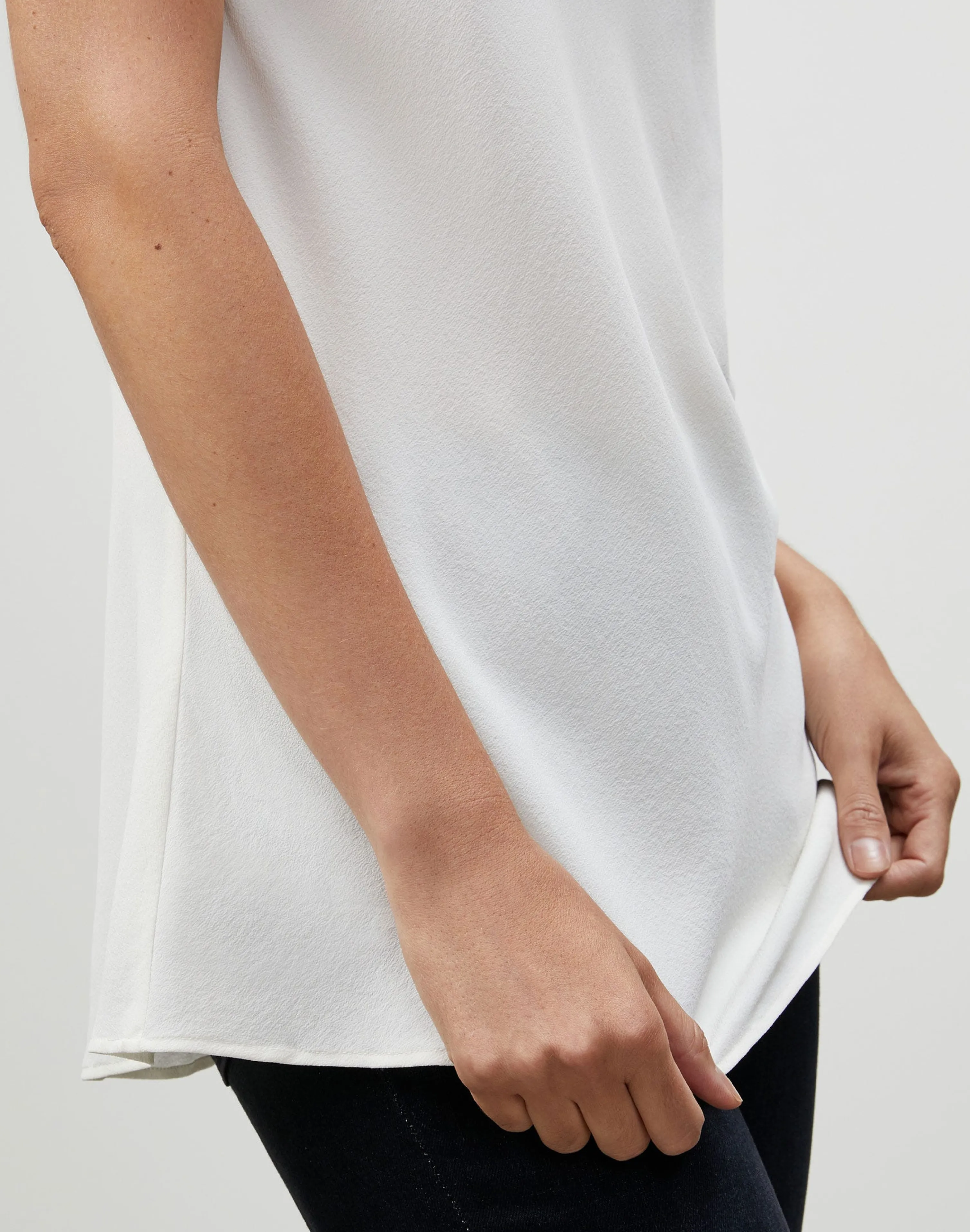 Lightweight Sandwashed Silk Bias Tank