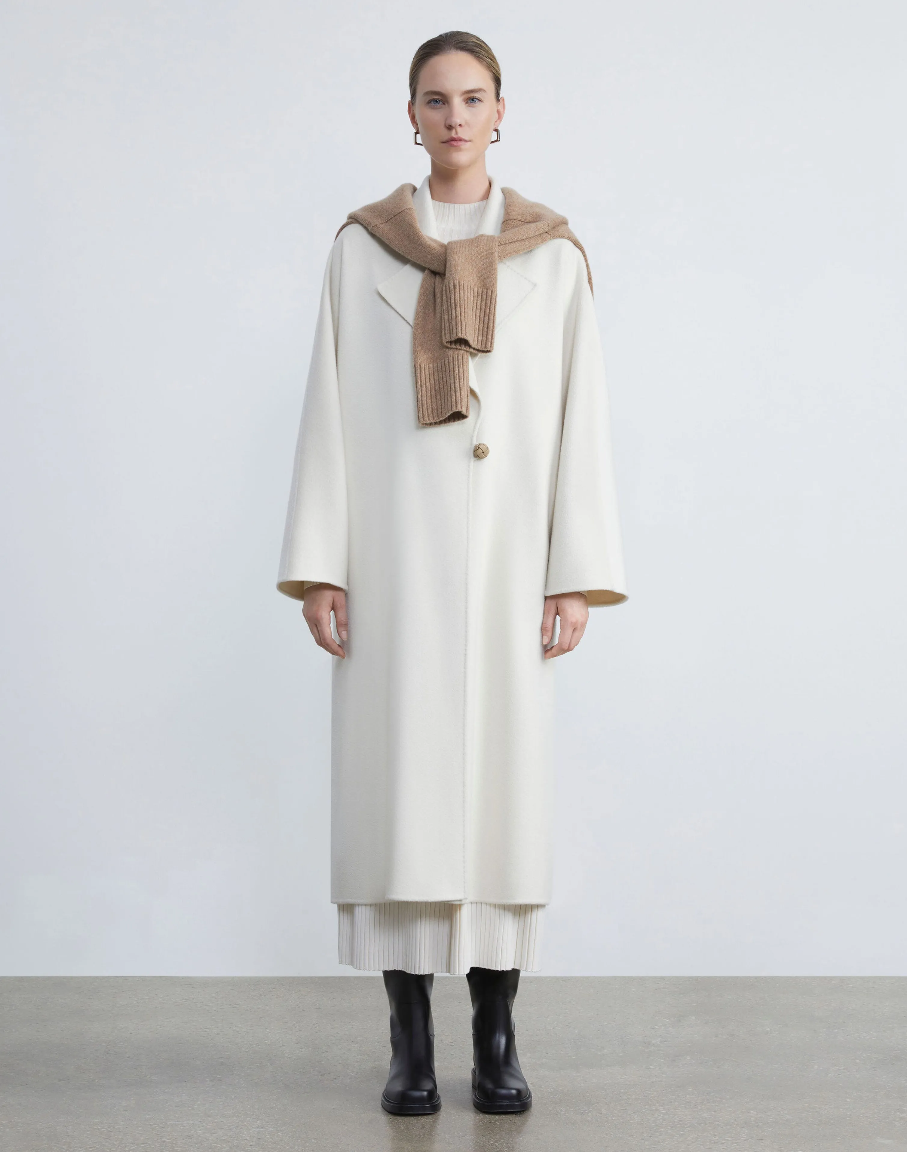 Brushed Cashmere Double Face Oversized Coat