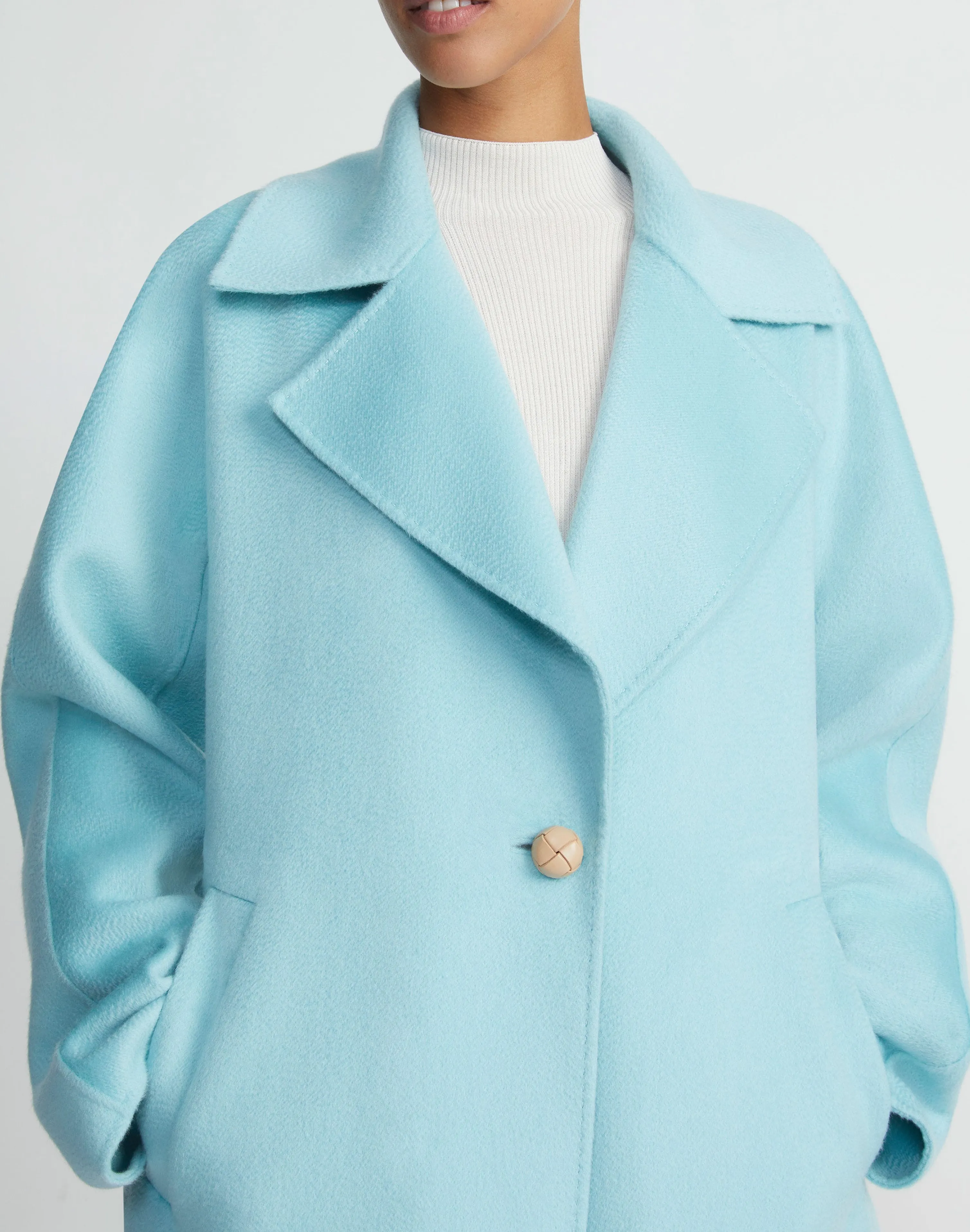 Brushed Cashmere Double Face Oversized Coat