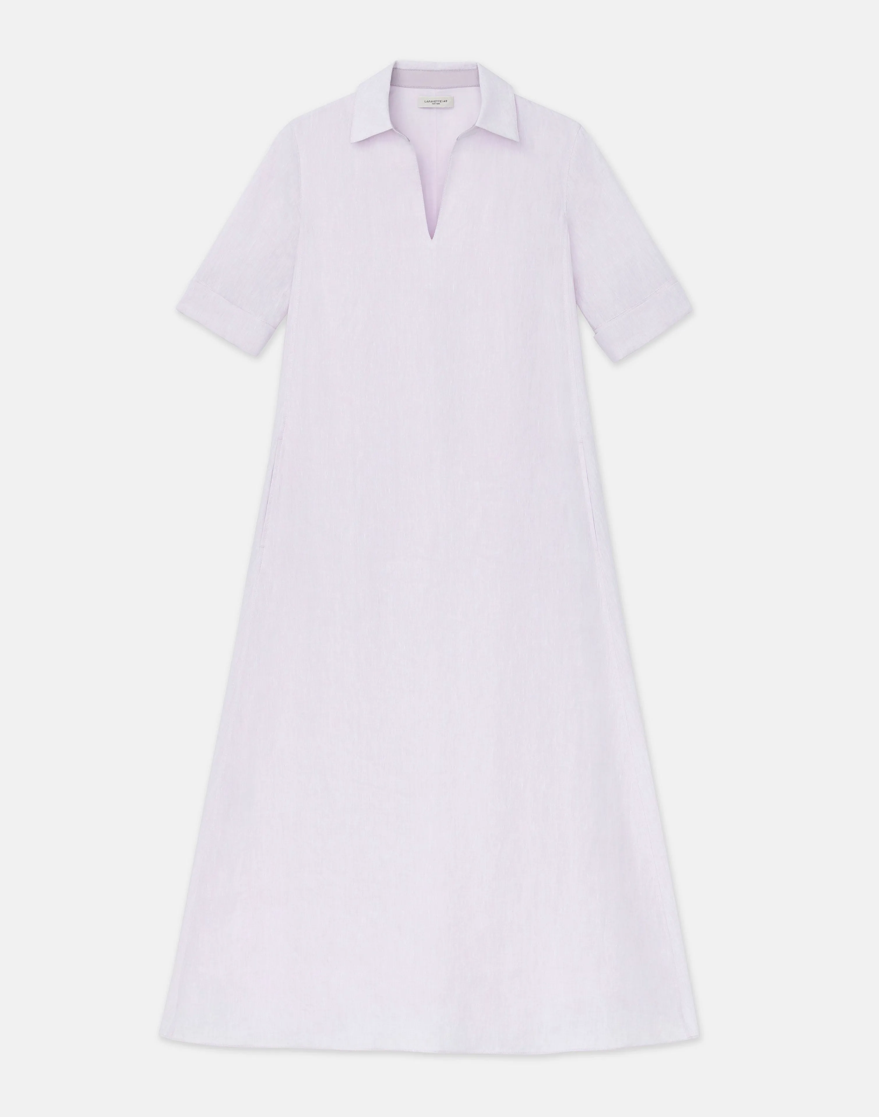 Organic Linen Short Sleeve Popover Dress