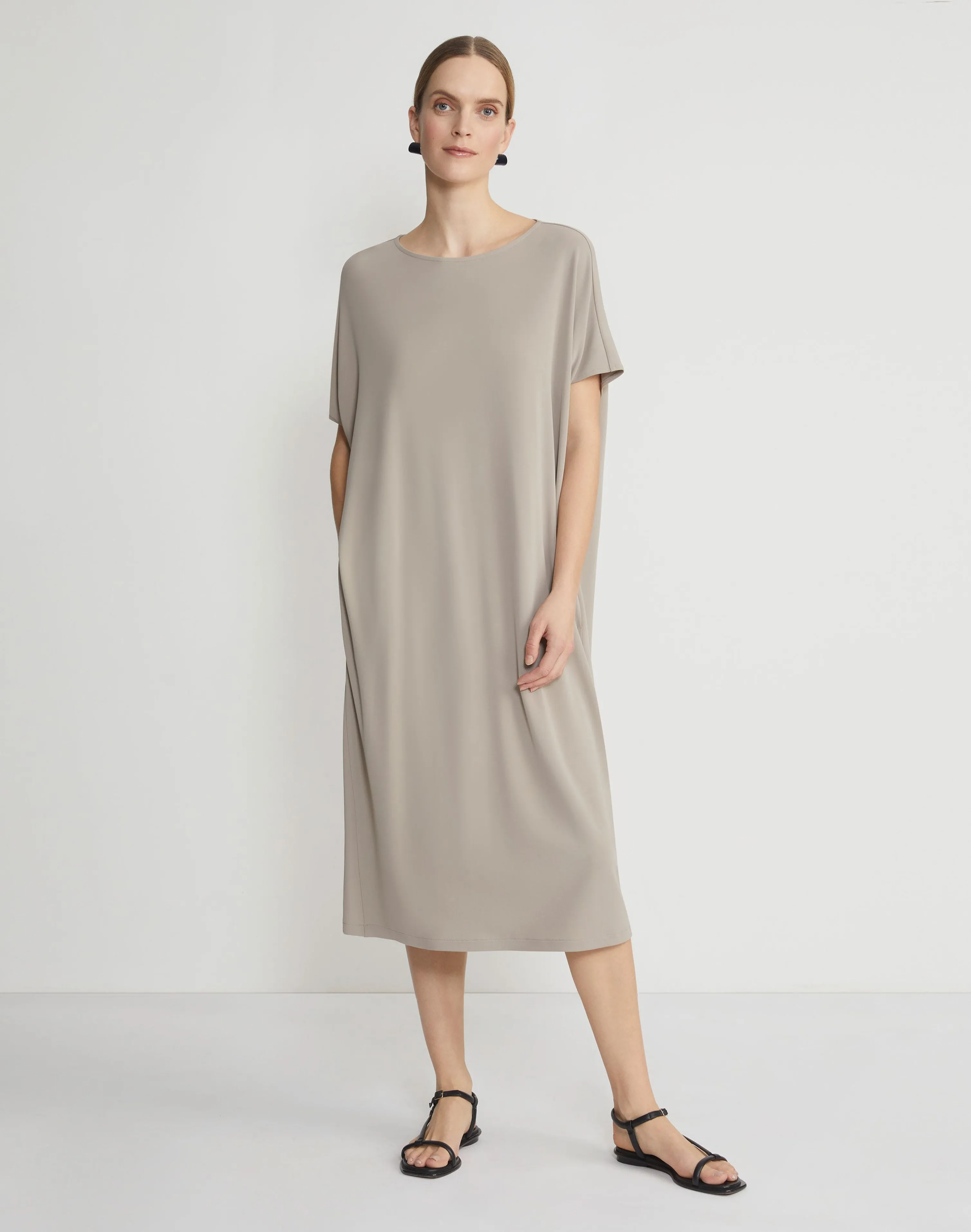 Matte Jersey Tapered T-Shirt Dress