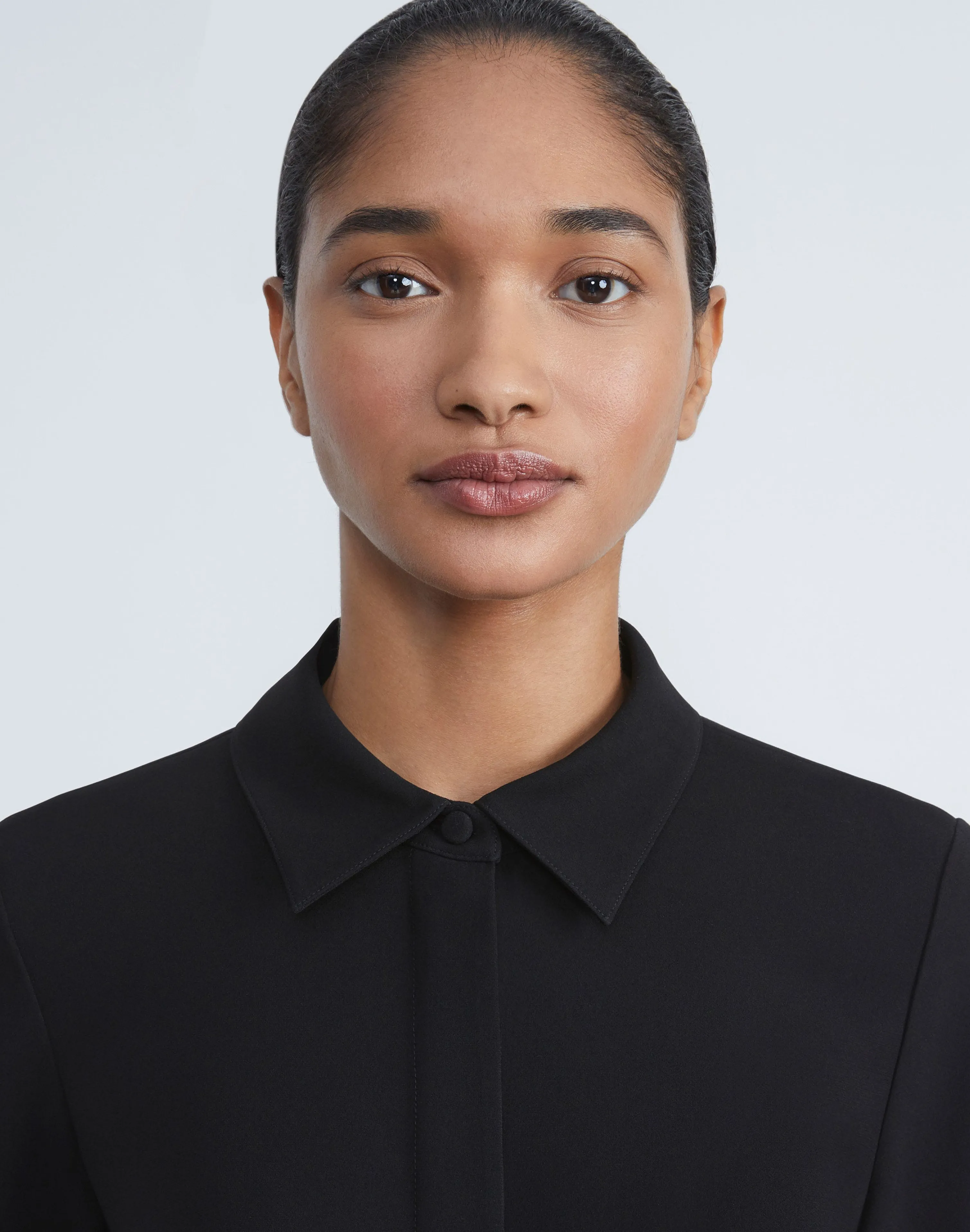 Finesse Crepe Belted Shirtdress