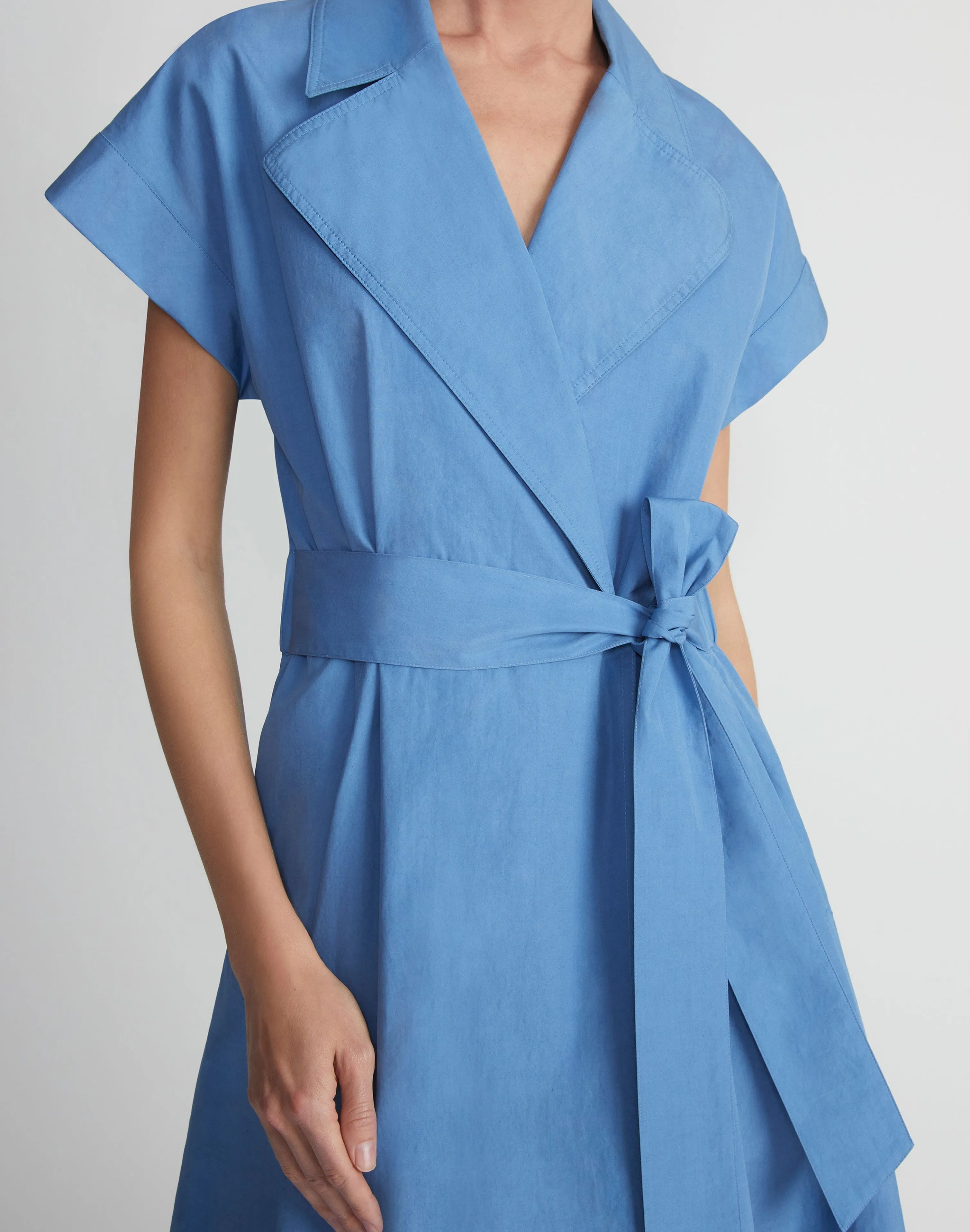 Organic Cotton Poplin Wrap Shirtdress