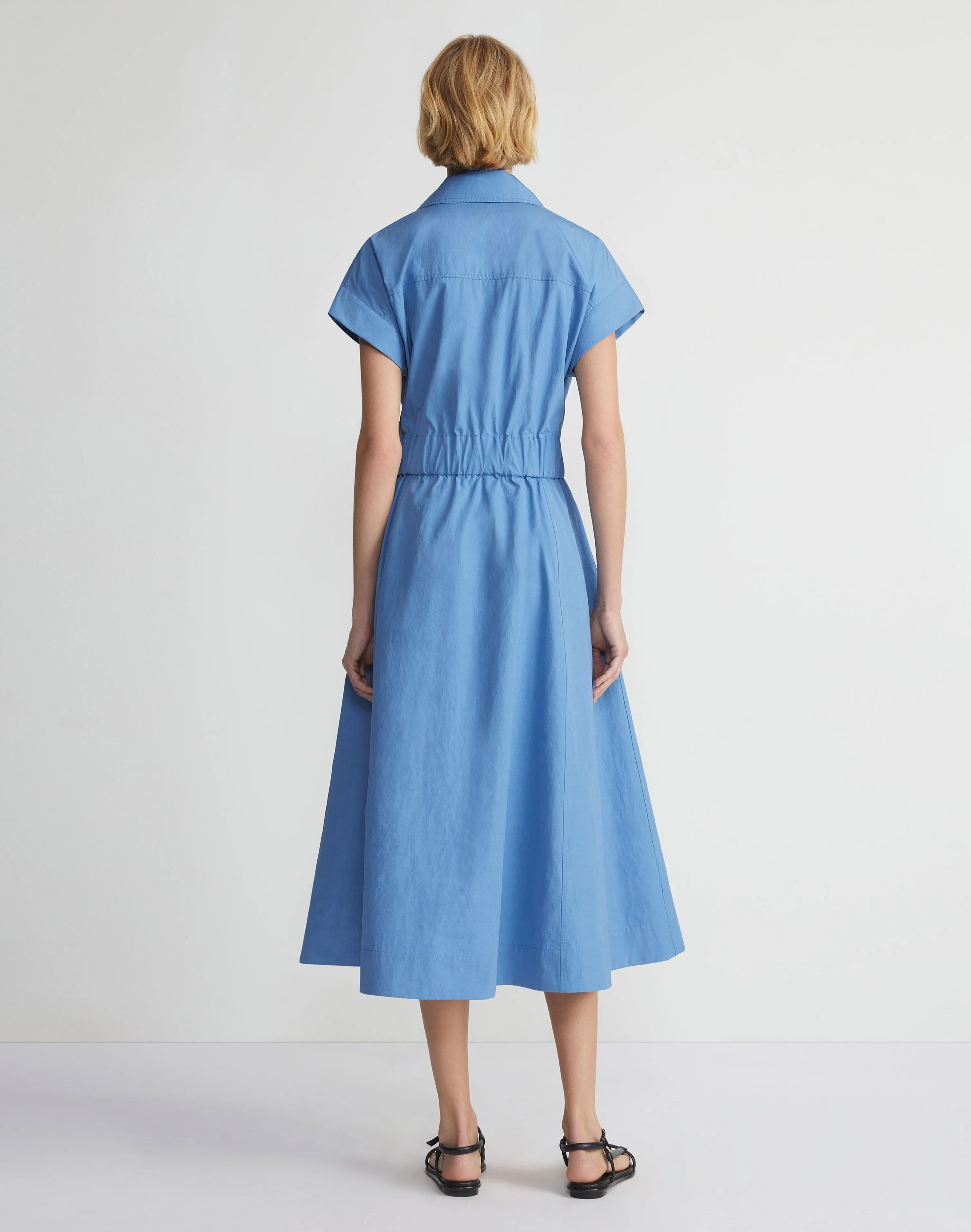 Organic Cotton Poplin Wrap Shirtdress