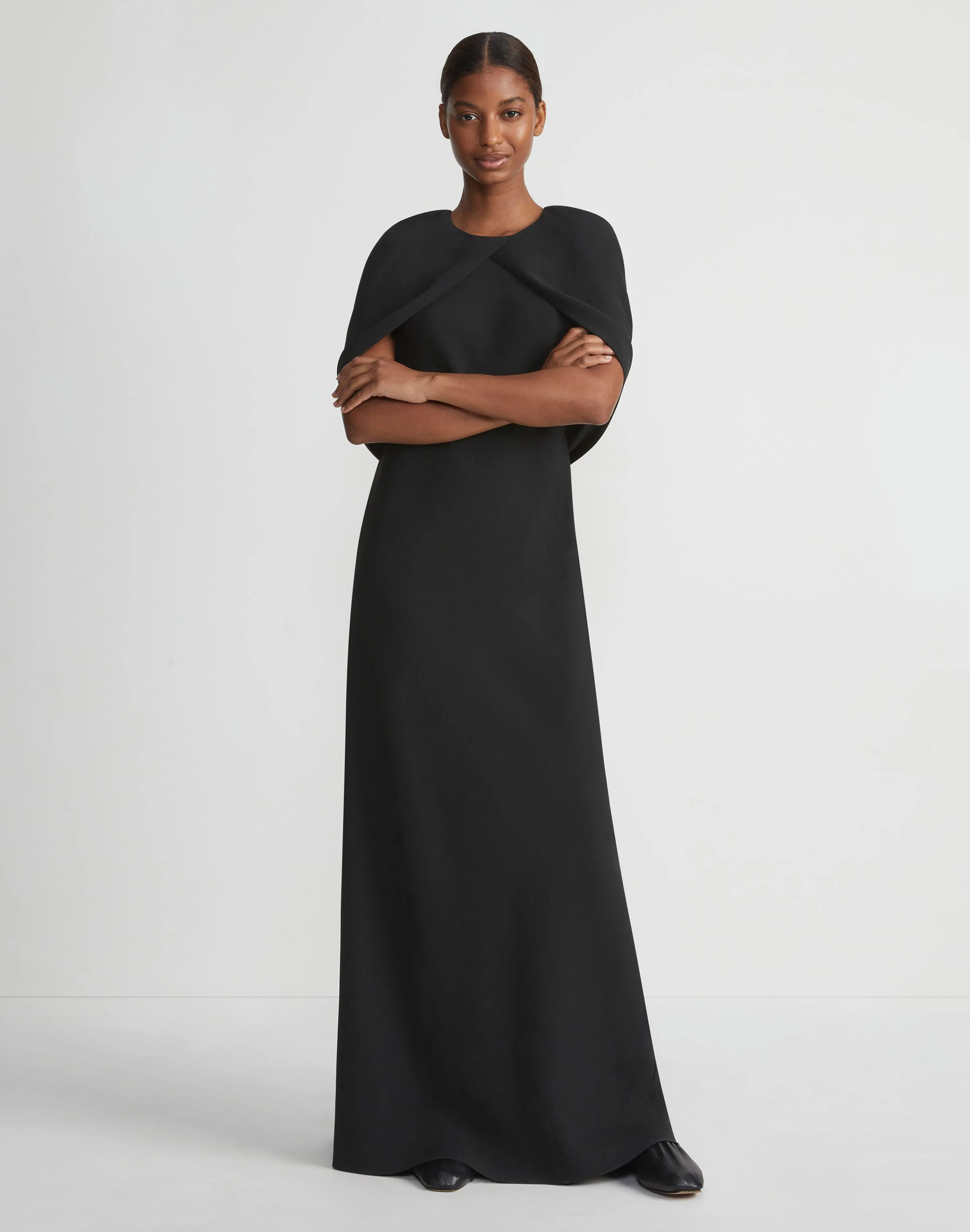 Responsible Finesse Crepe Convertible Shawl Gown