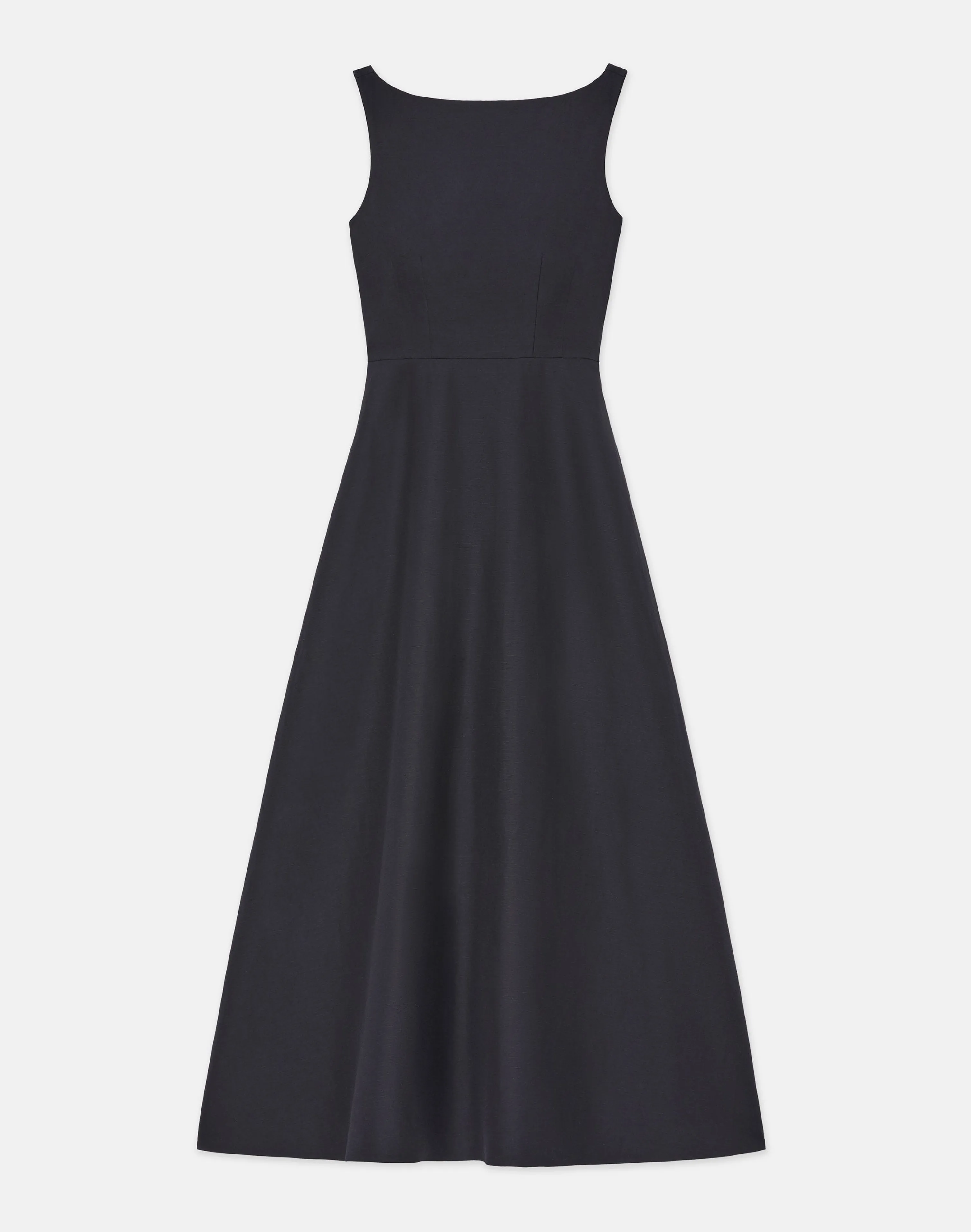 Silk-Linen Bateau Gown