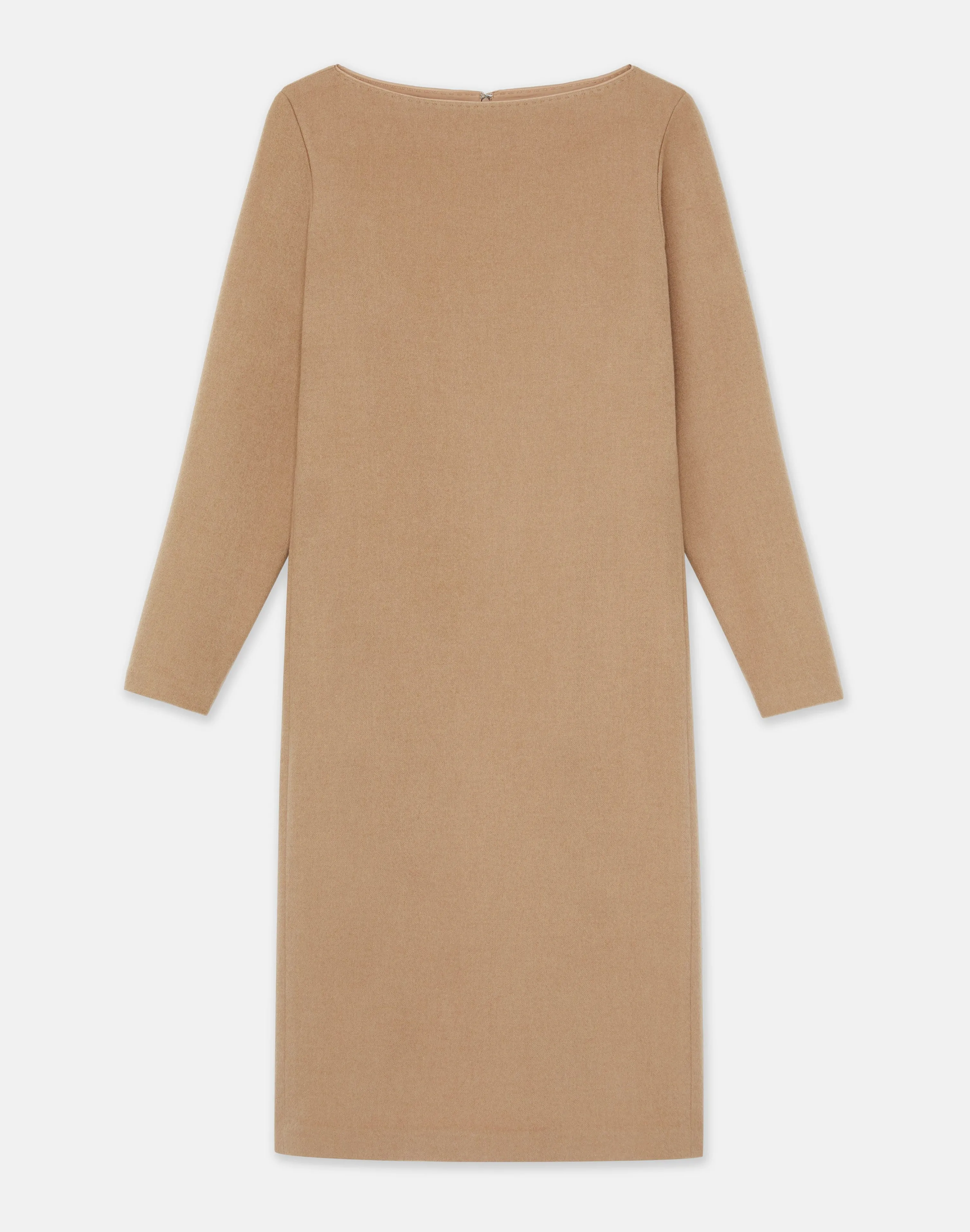 Camel Hair Bateau Neck Dress