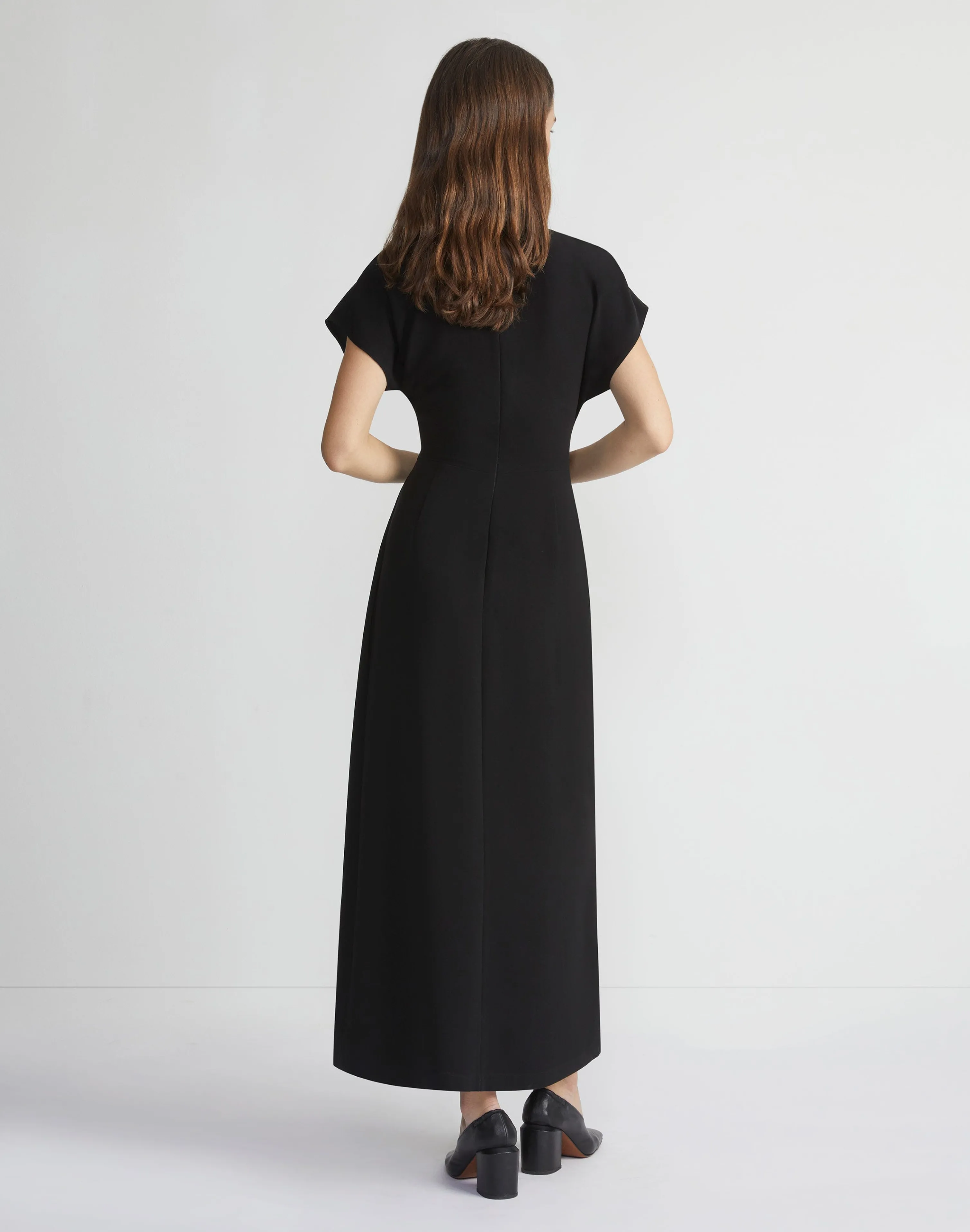 Finesse Crepe Tie Front Dress