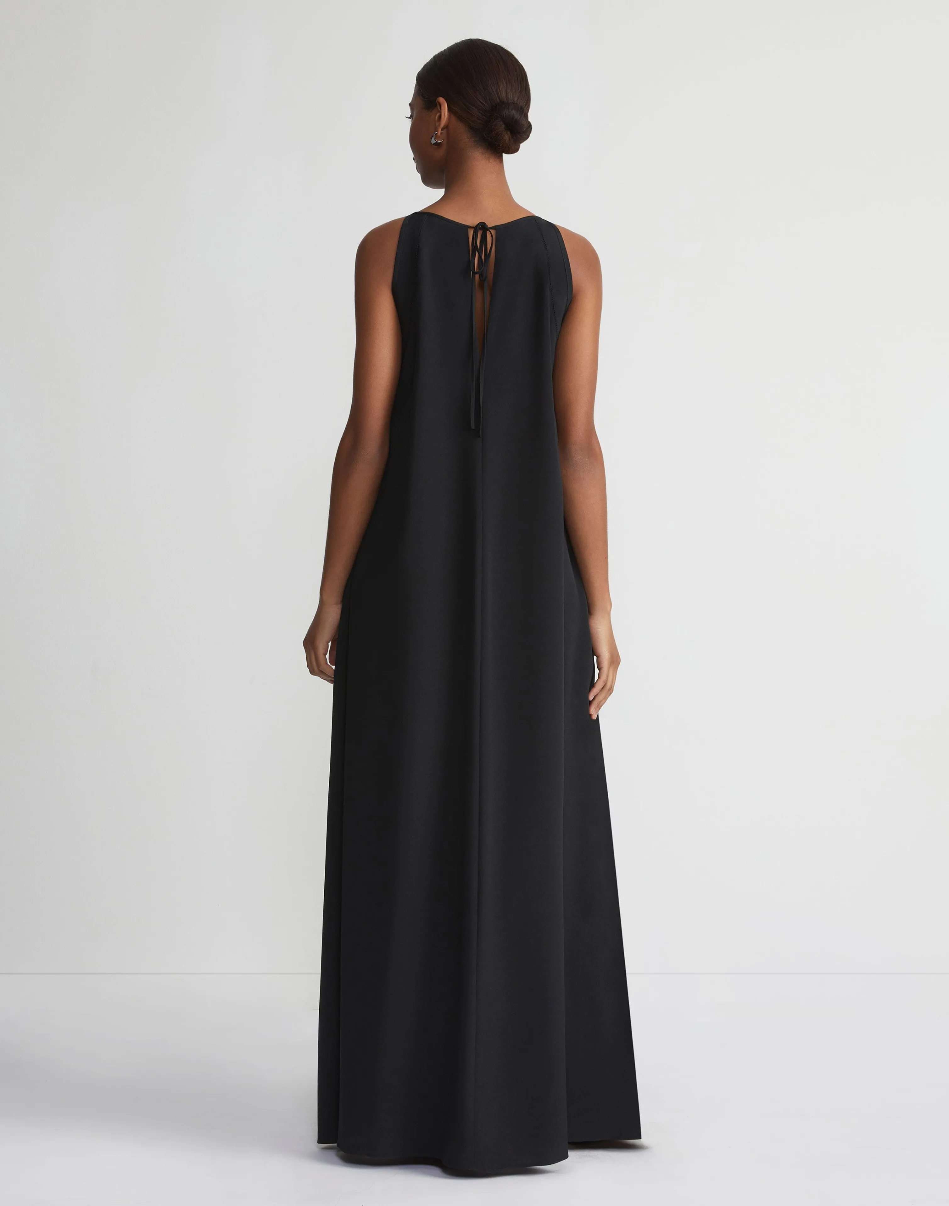 Organic Silk Stretch Georgette A-Line Gown