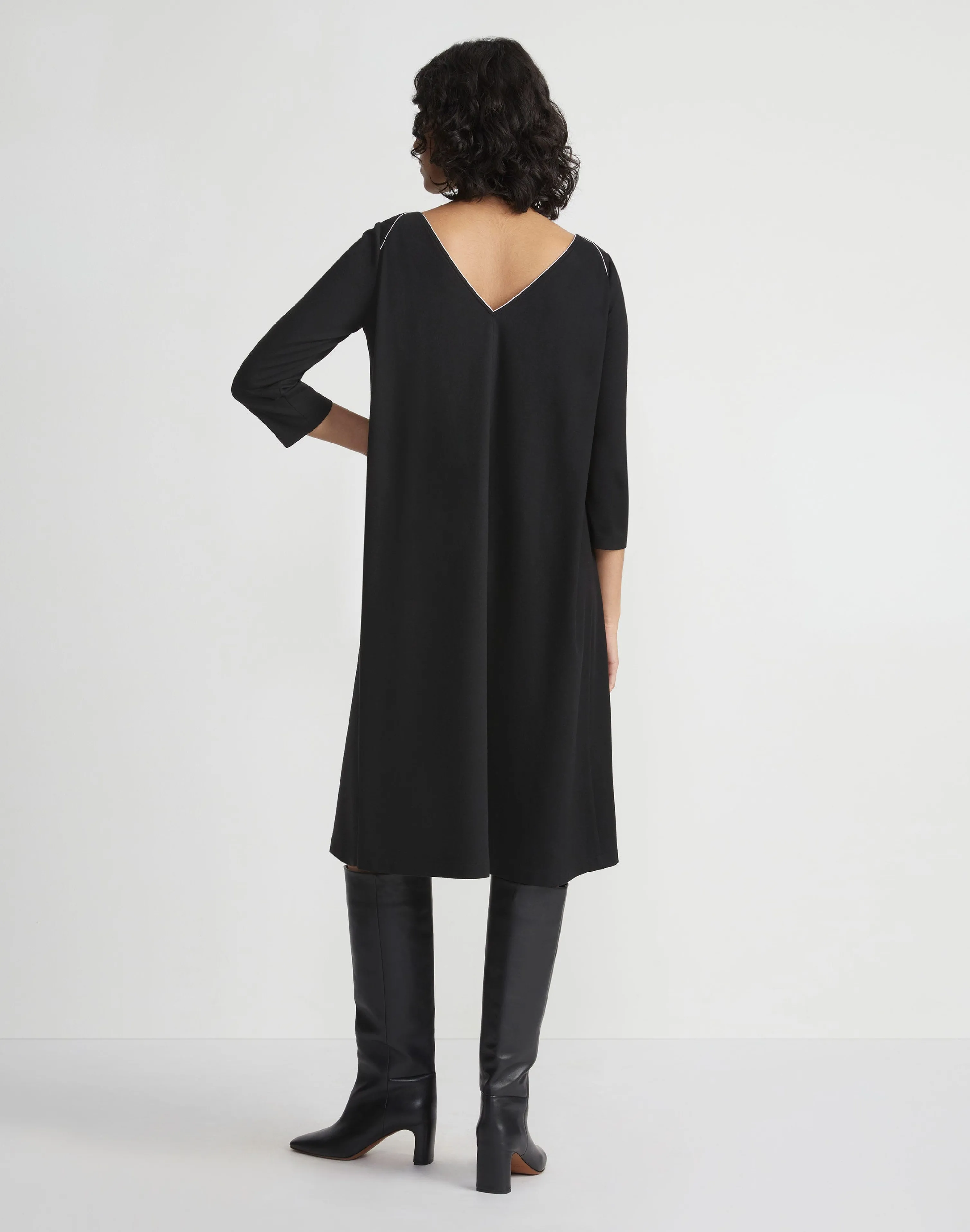 Lightweight Punto Milano A-Line Shift Dress