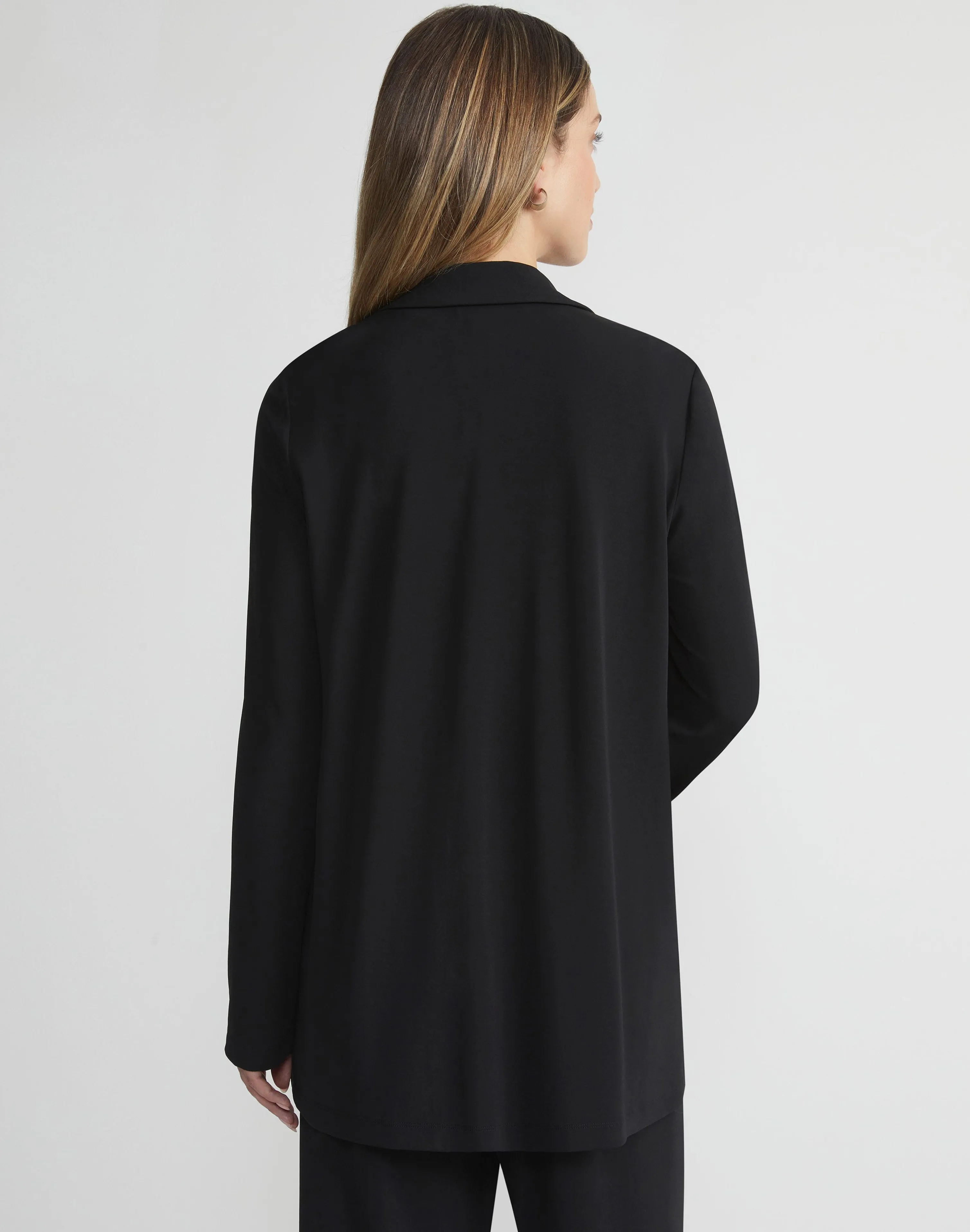 Matte Jersey Open Front Jacket