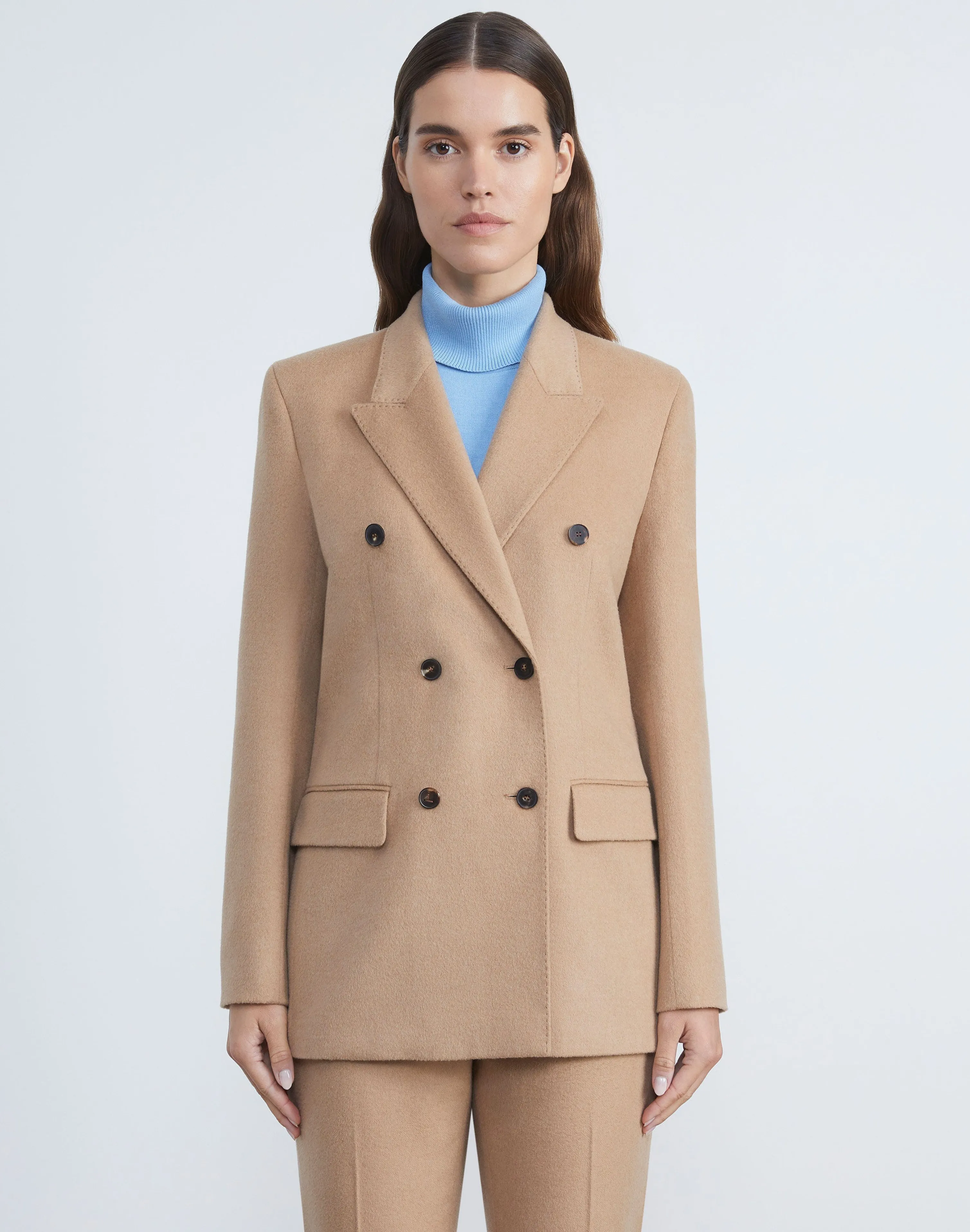 Camel Hair Double-Breasted Trinity Blazer