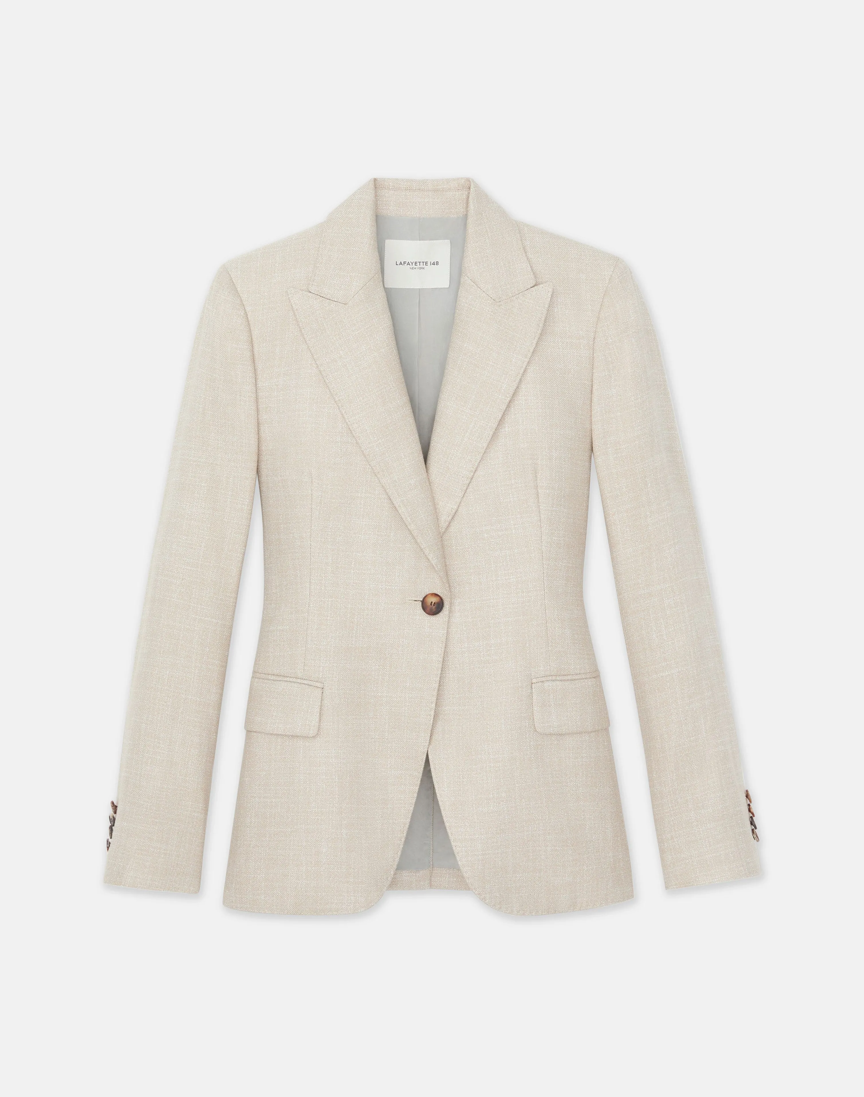 Bamboo Viscose Twill Single Button Blazer