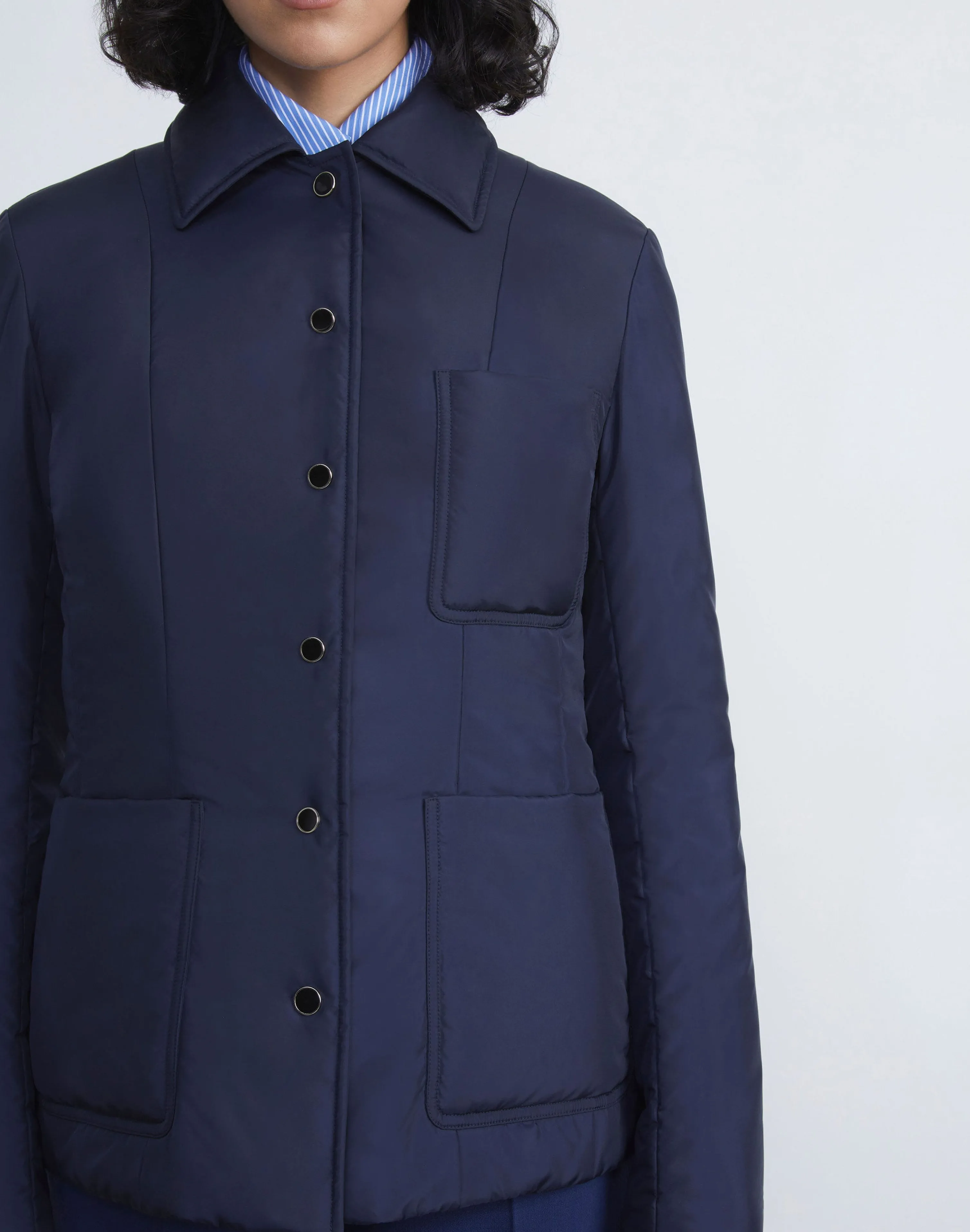 Recycled Poly Quilted Tailored Chore Jacket