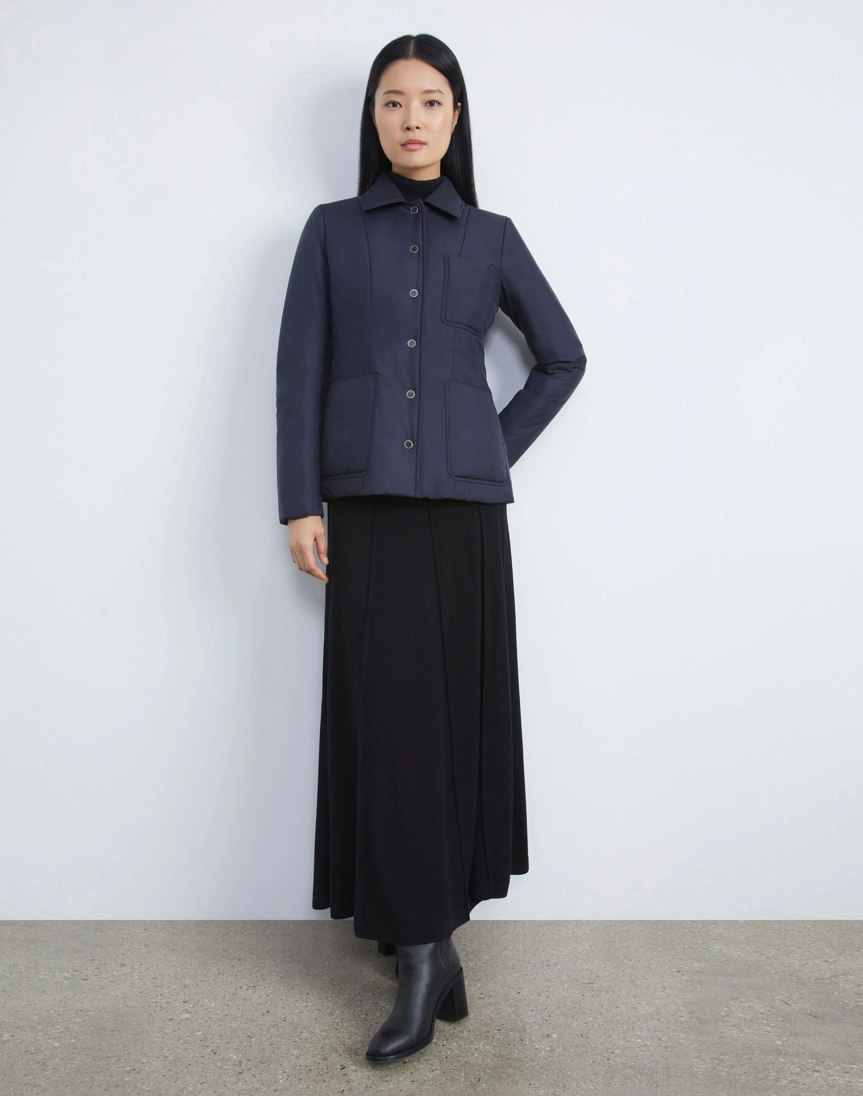 Recycled Poly Quilted Tailored Chore Jacket