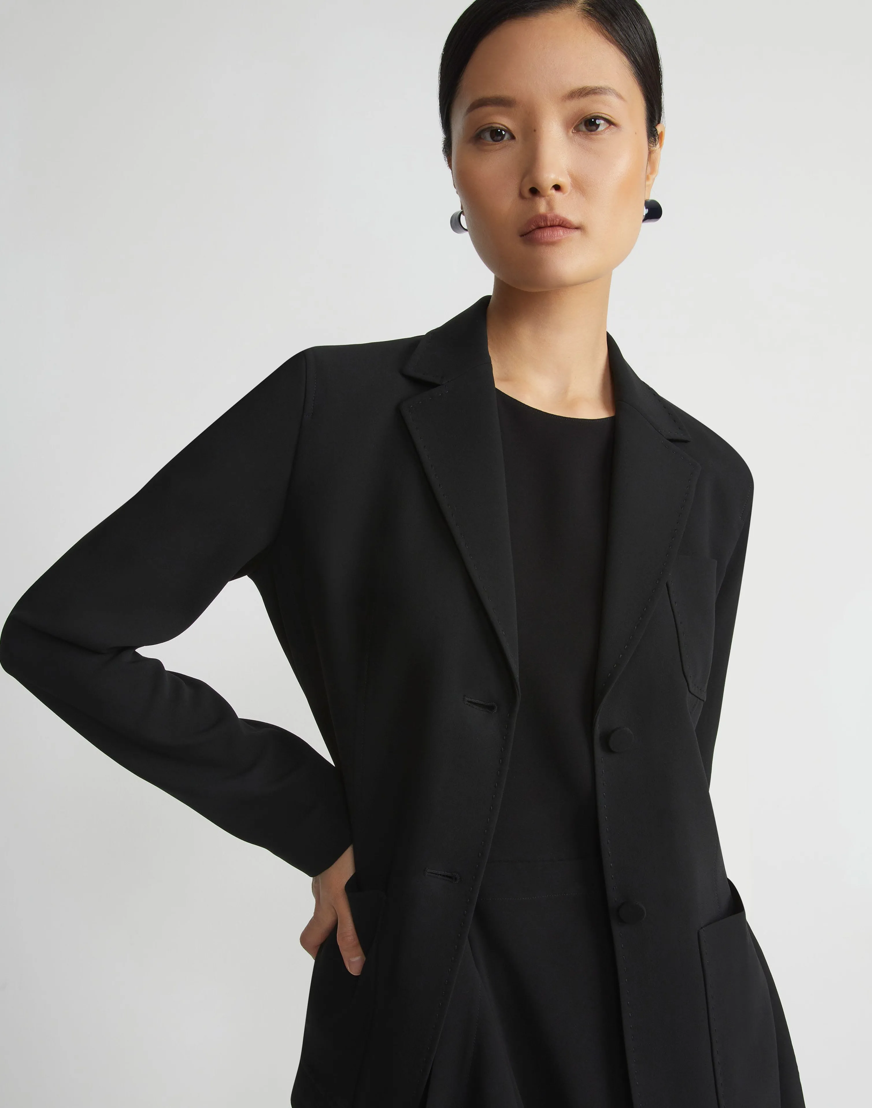 Finesse Crepe Three Pocket Blazer