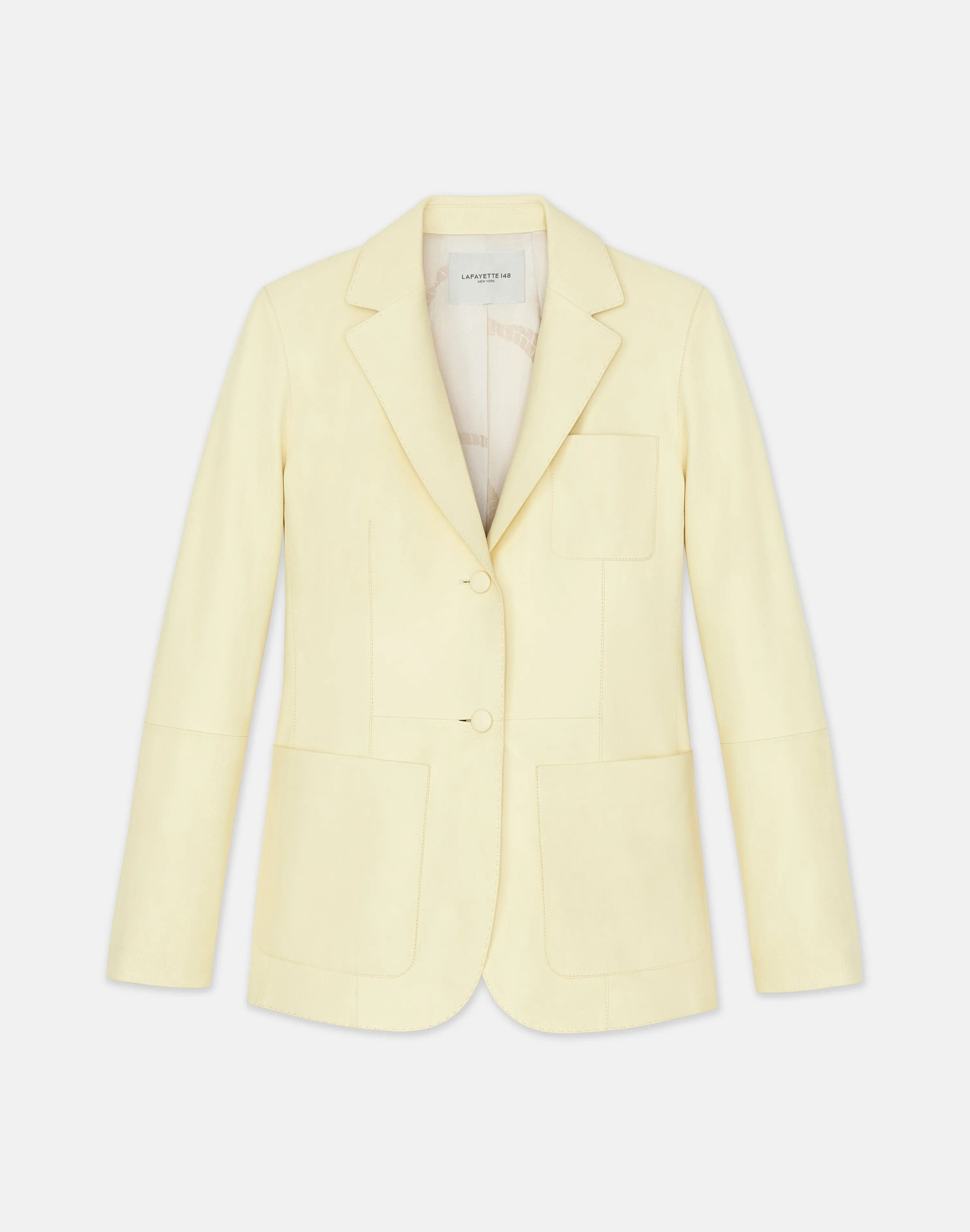 Nappa Leather Three Pocket Blazer