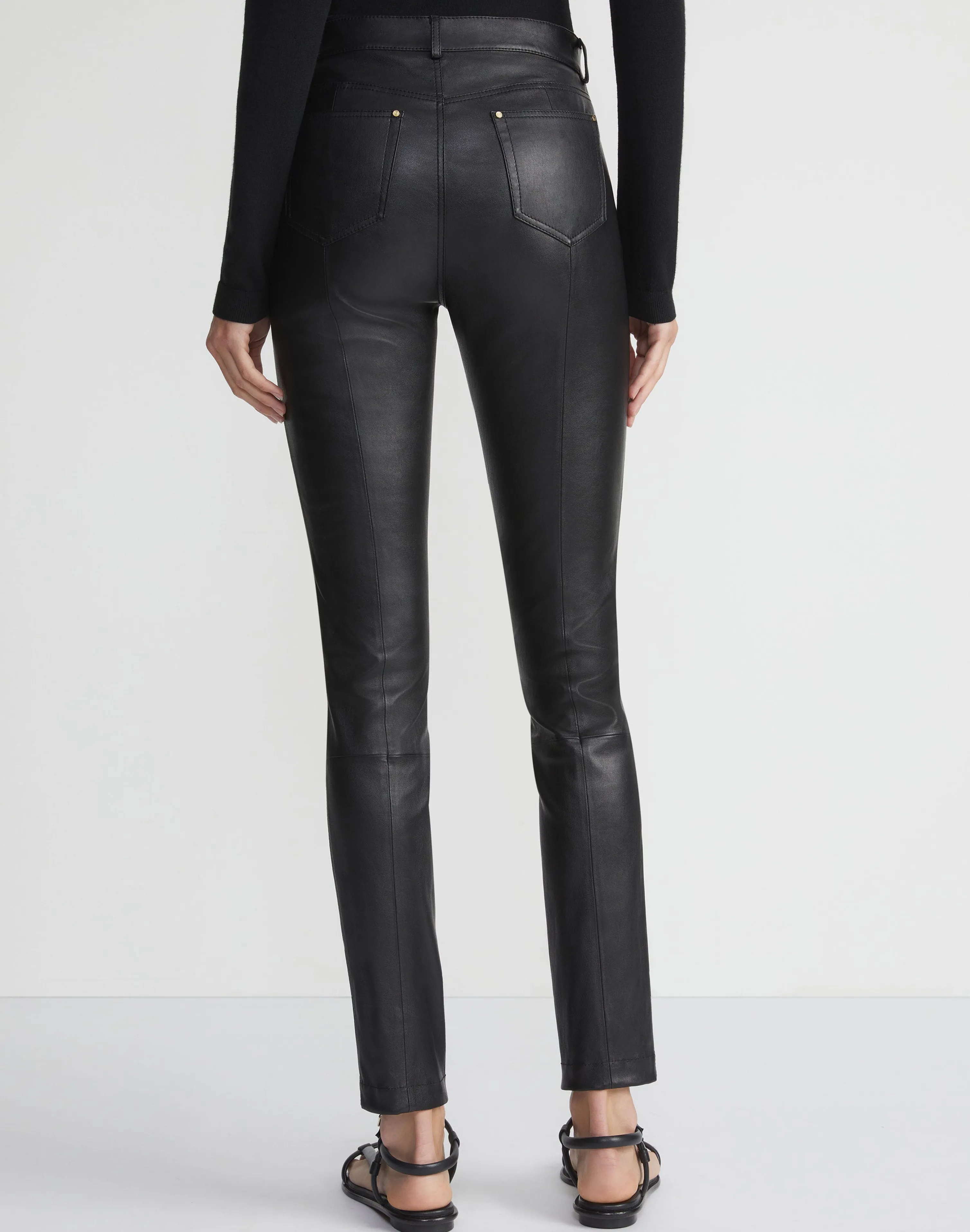 Silky Stretch Nappa Leather Mercer Pant
