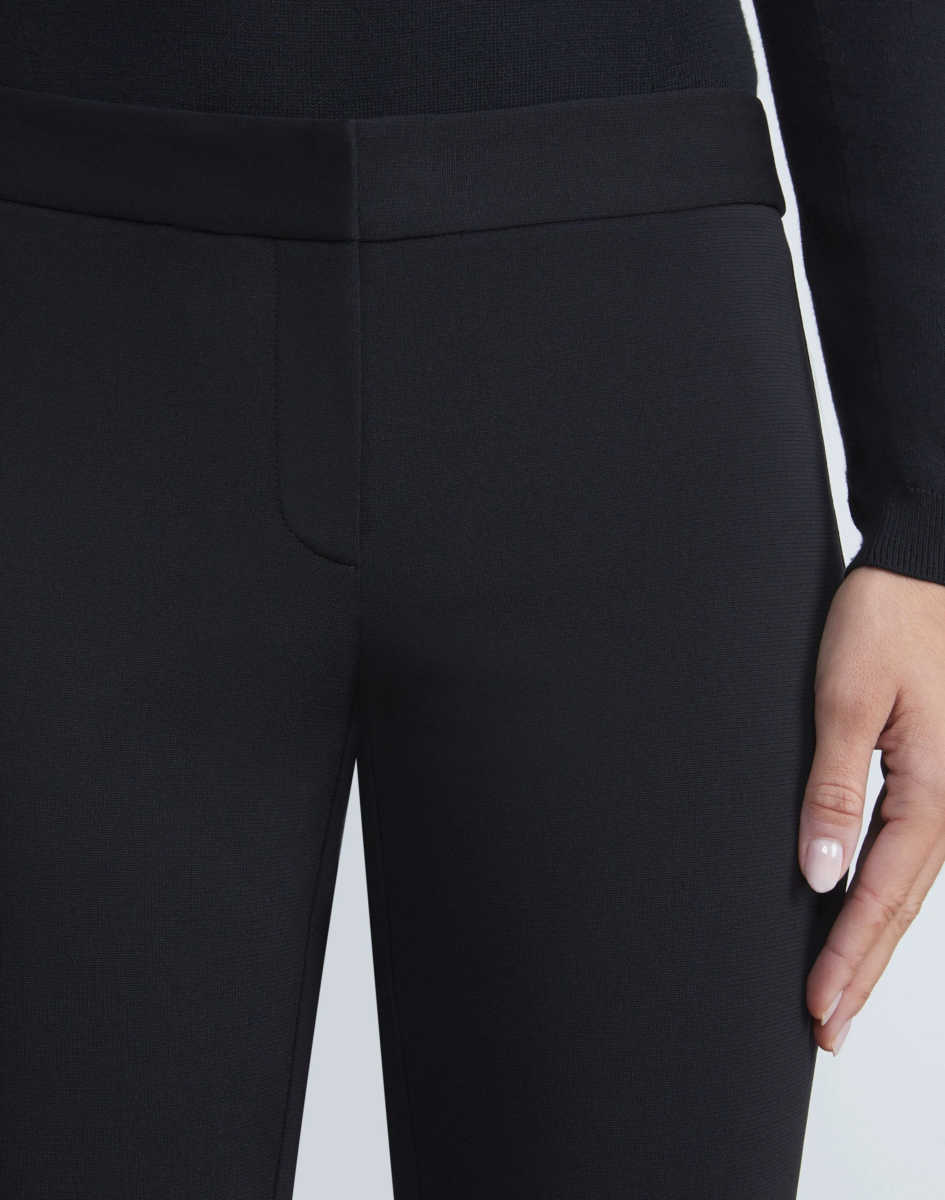 Compact Stretch Viscose Waldorf Flared Pant