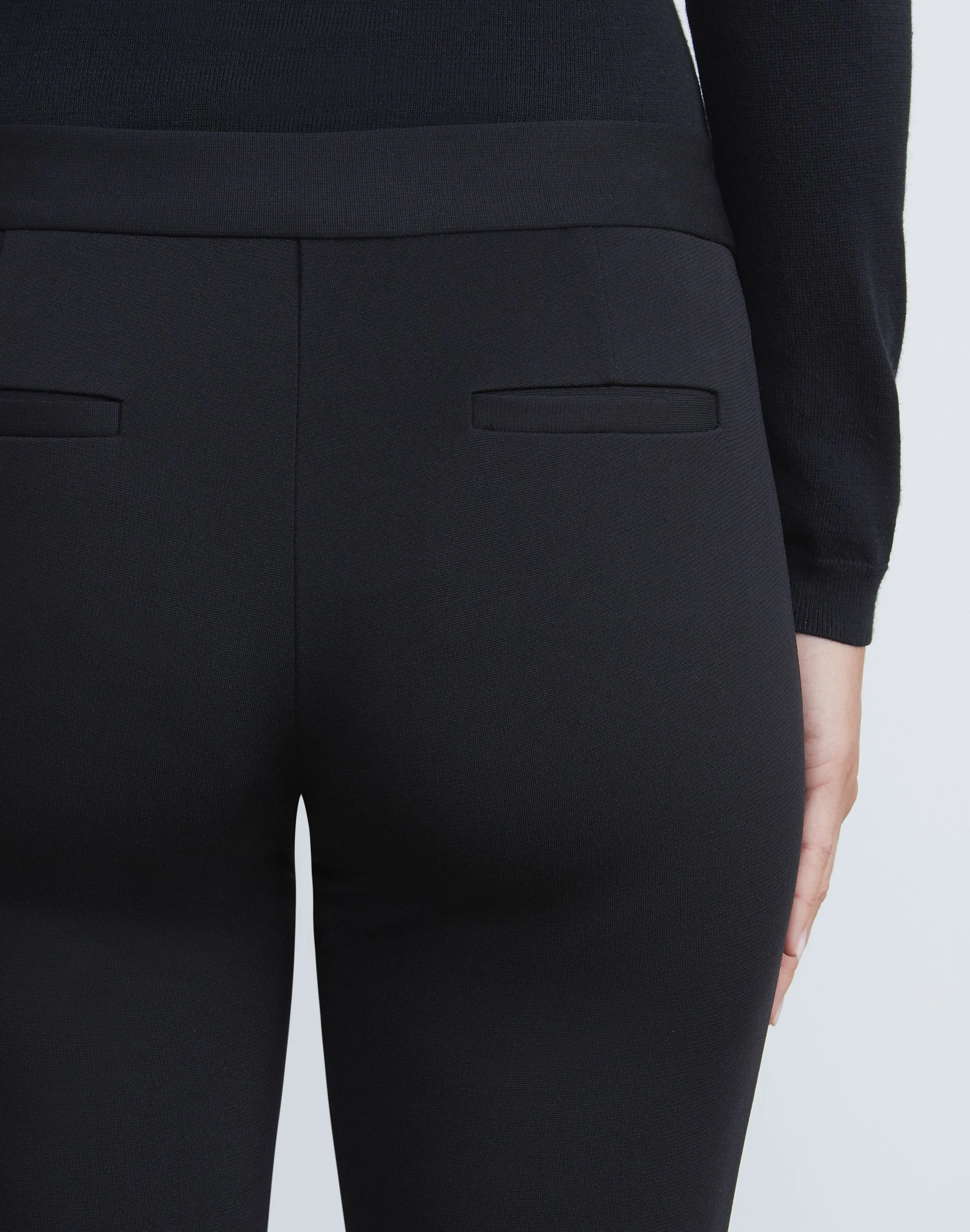 Compact Stretch Viscose Waldorf Flared Pant