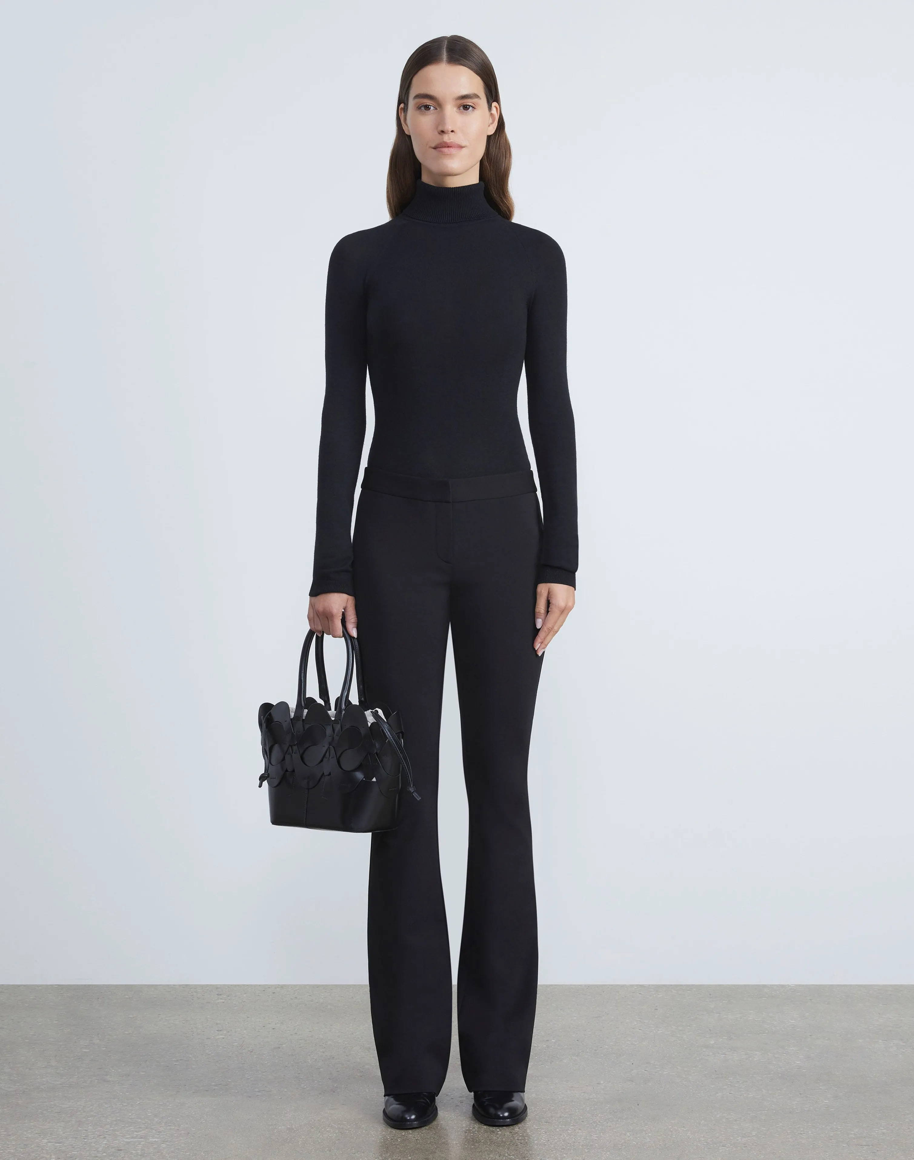 Compact Stretch Viscose Waldorf Flared Pant