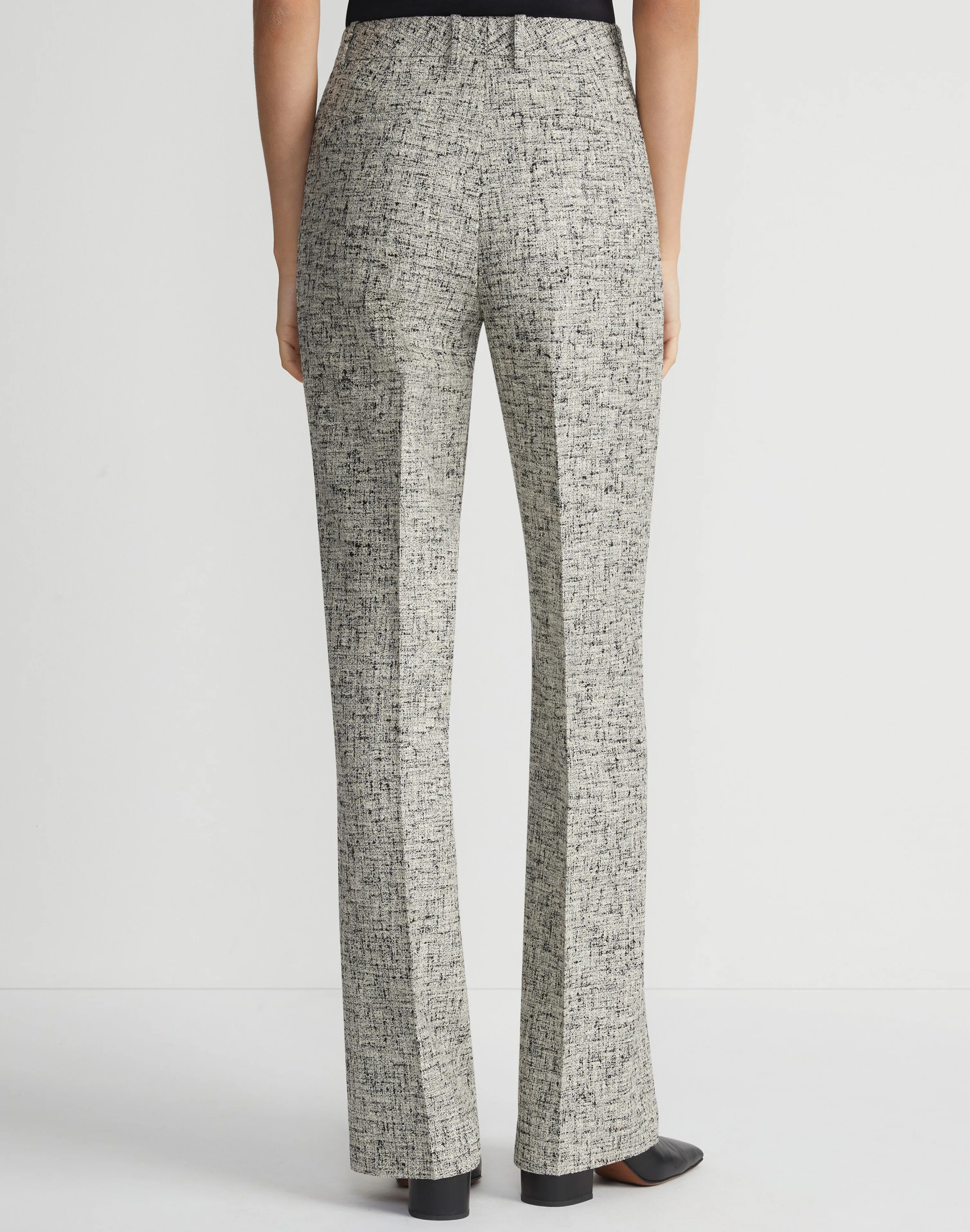 Linen-Cotton Bouclé Tweed Gates Pant
