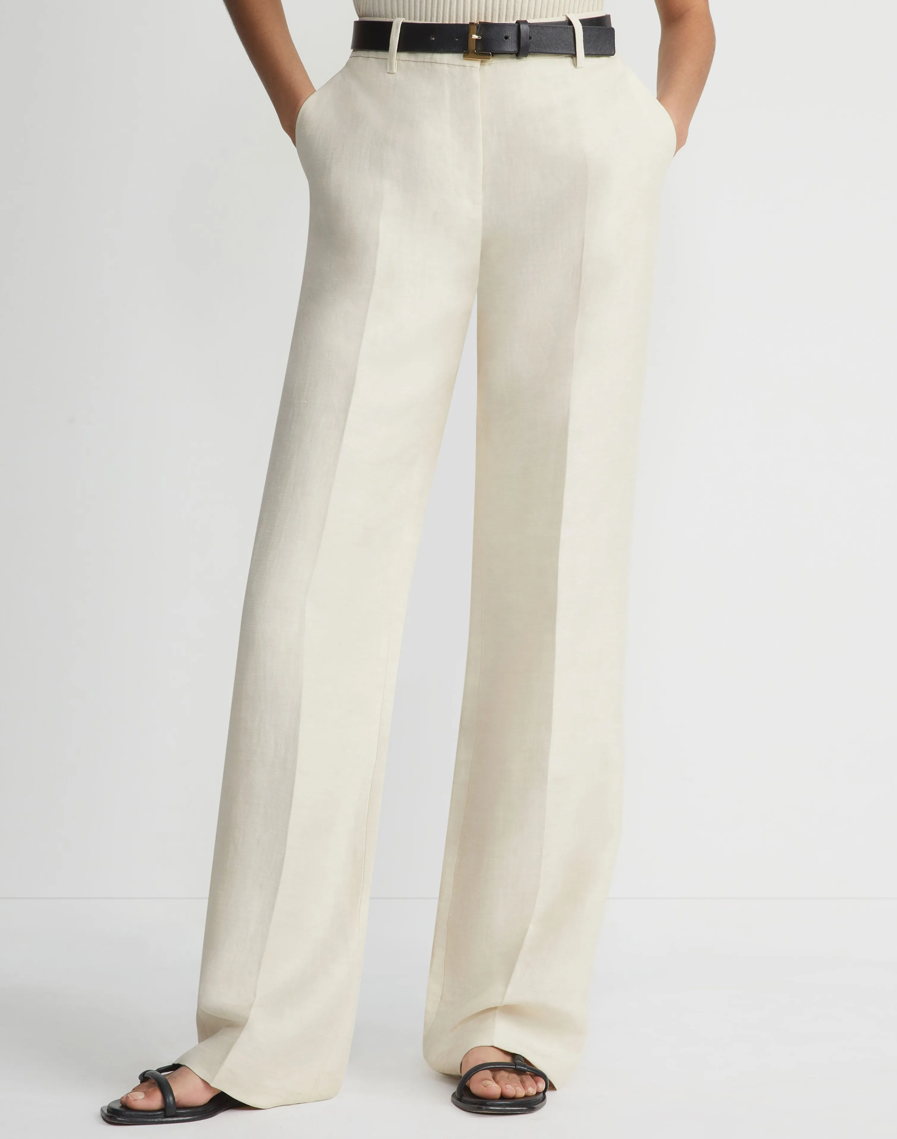 Linen-Viscose Gates Pant