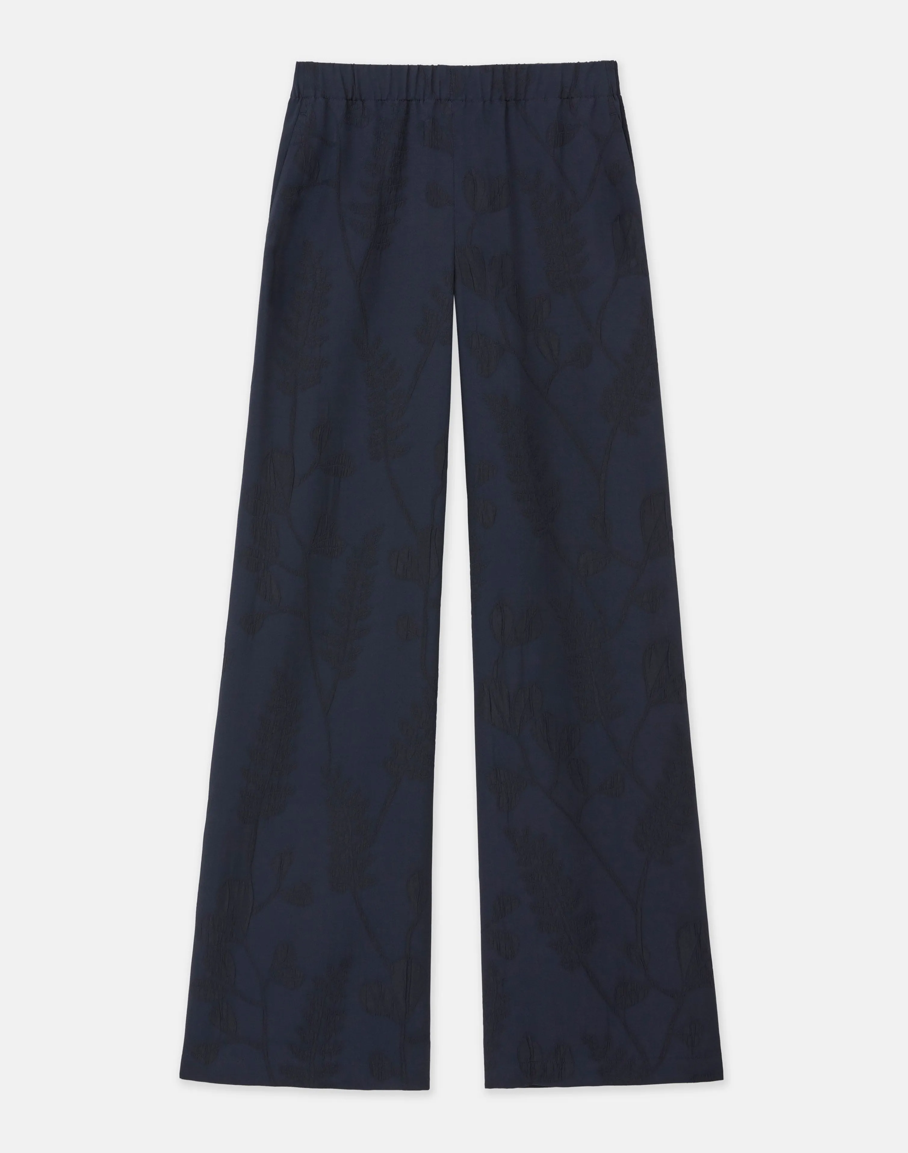 Flora Bloom Cloqué Jacquard Viscose Riverside Pant