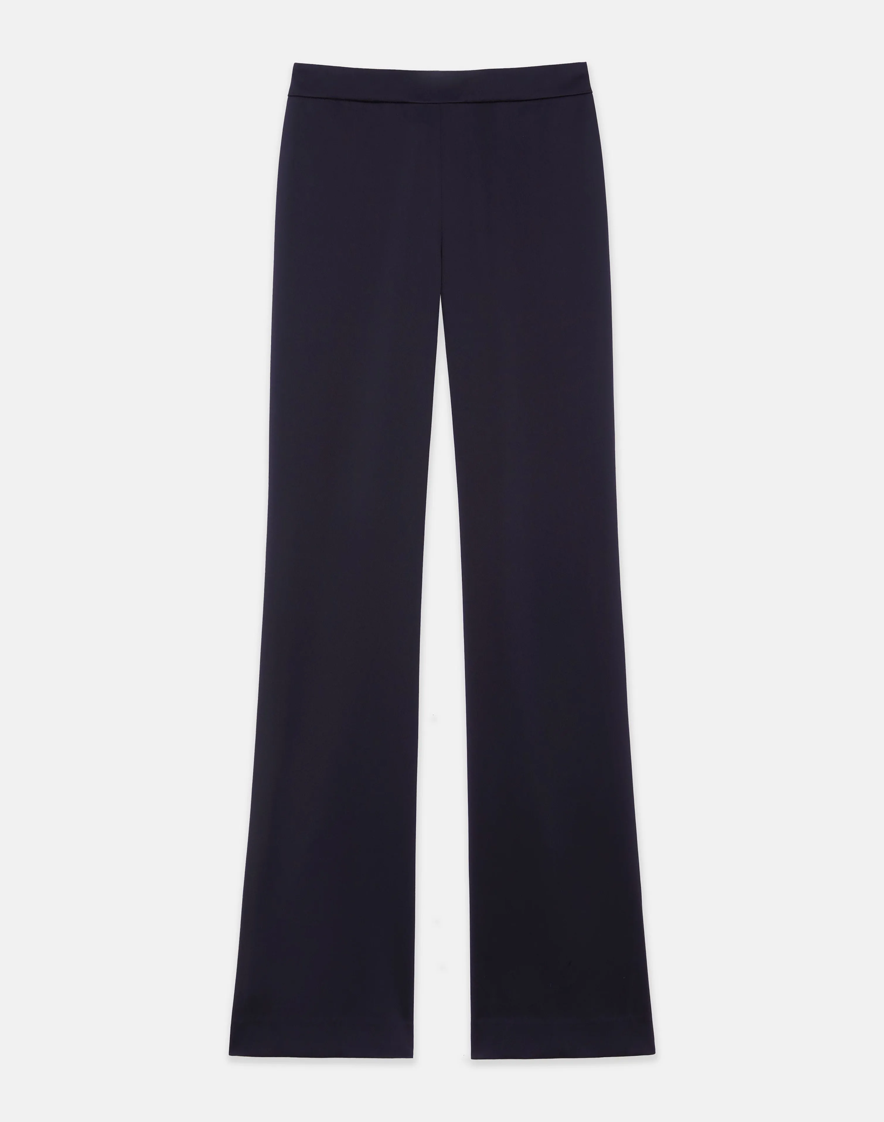 Satin Gates Side Zip Flared Pant
