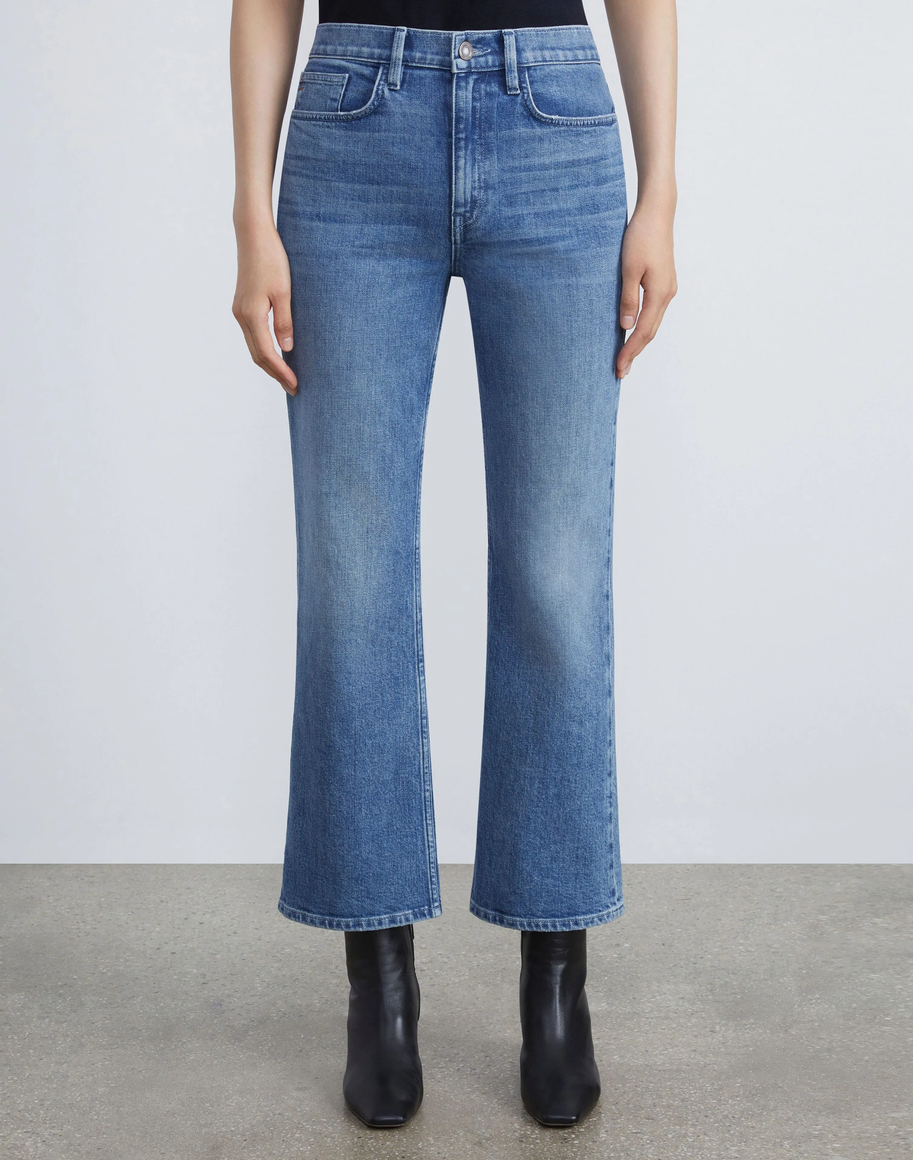 L148 Denim Mott Flared Ankle Jean