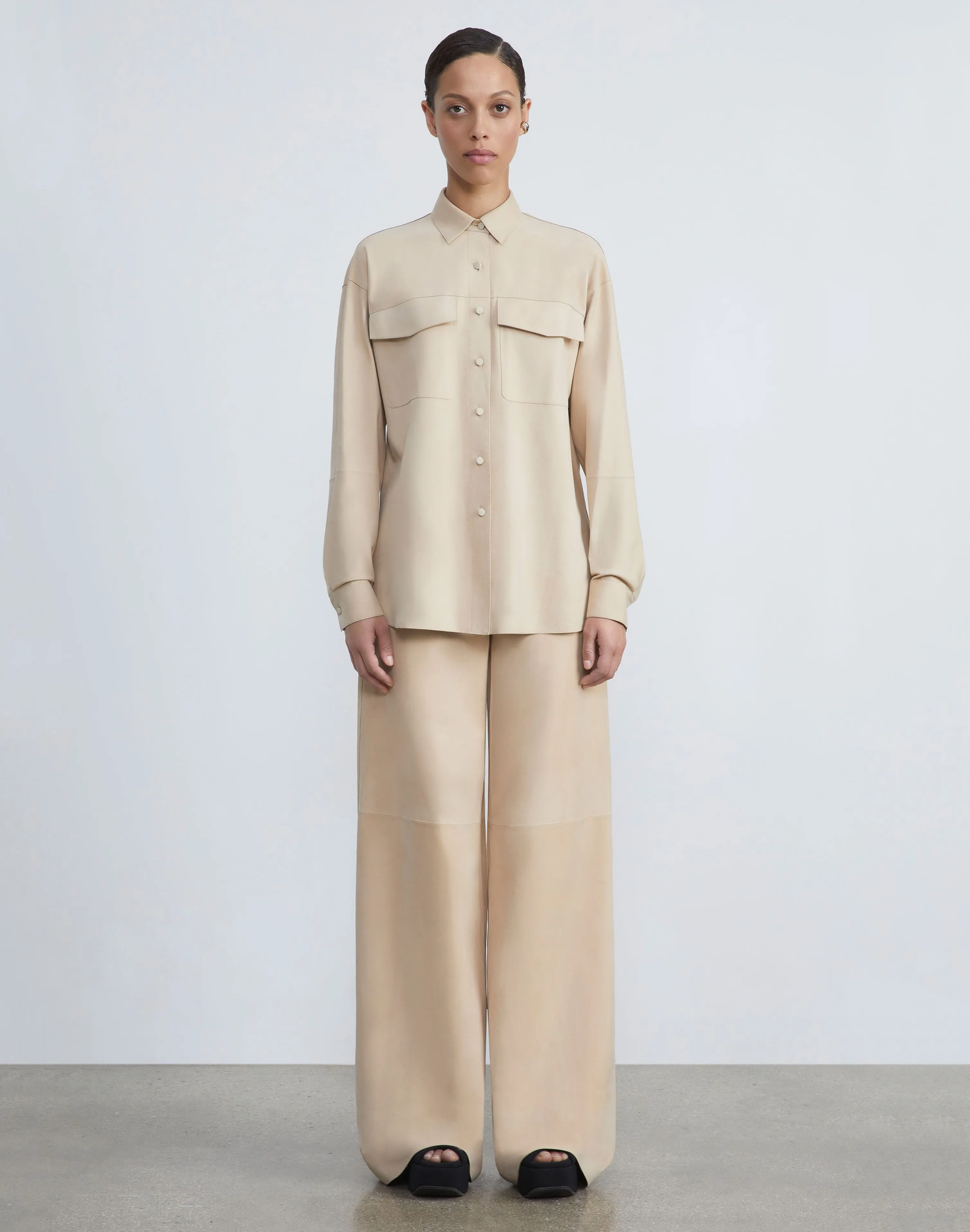 Paperfine Suede Thames Wide Leg Pant